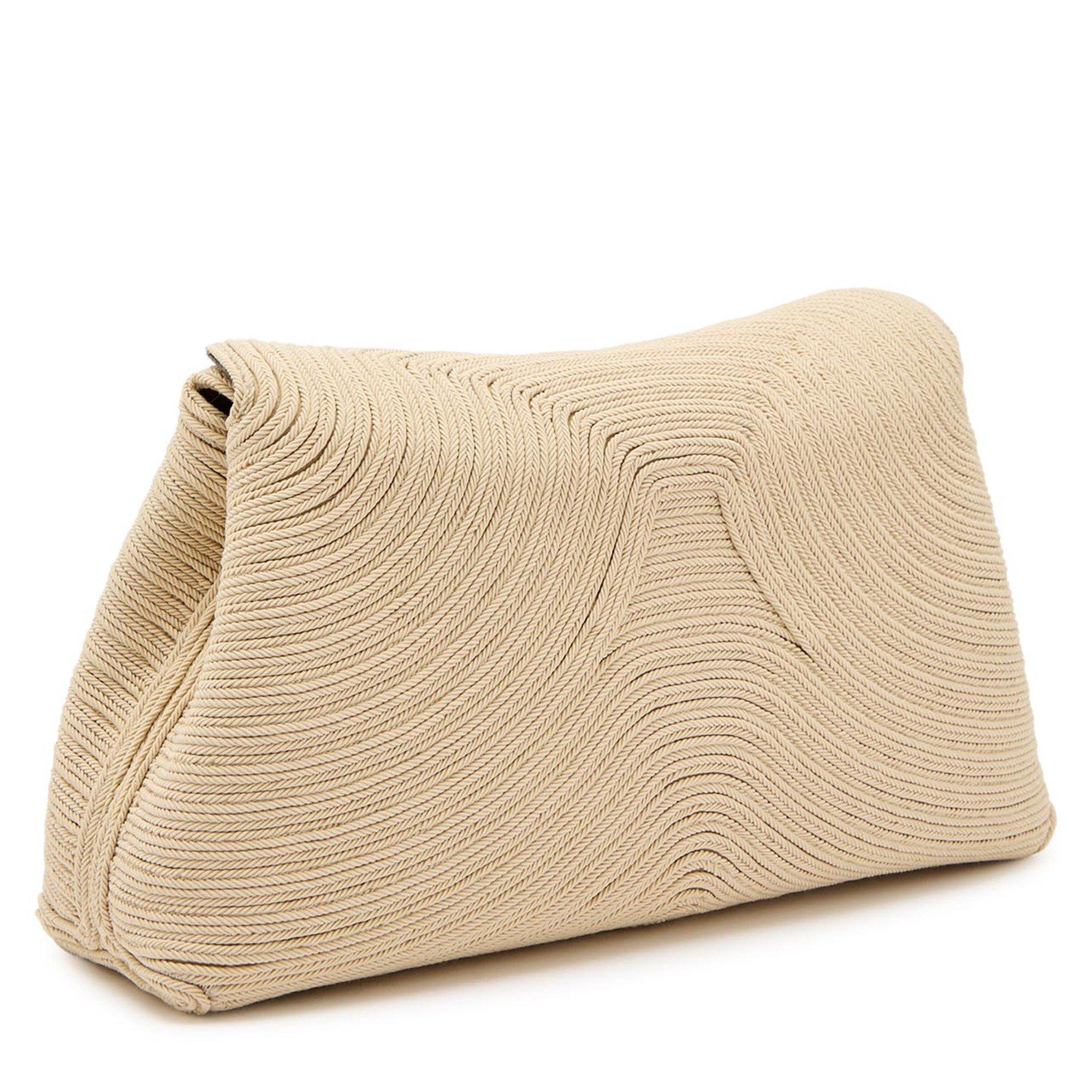 PEARL - Toteme - Women's T-Lock Woven Rope Clutch Bag - 3