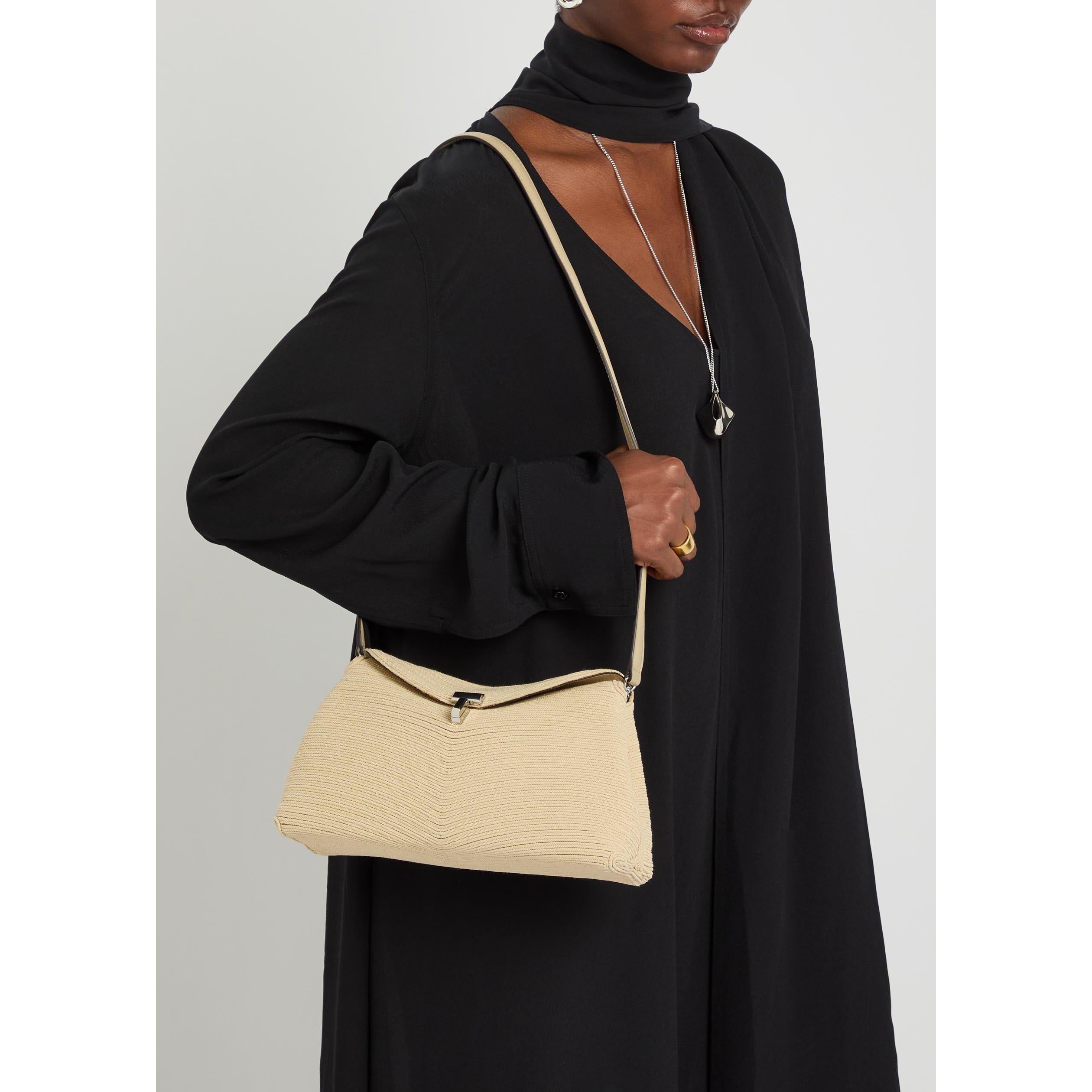 PEARL - Toteme - Women's T-Lock Woven Rope Clutch Bag - 6