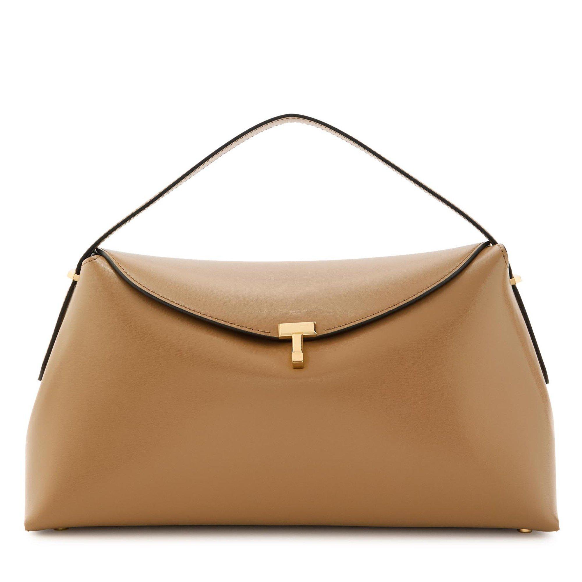 CAMEL - Toteme - T-lock leather top handle - 1