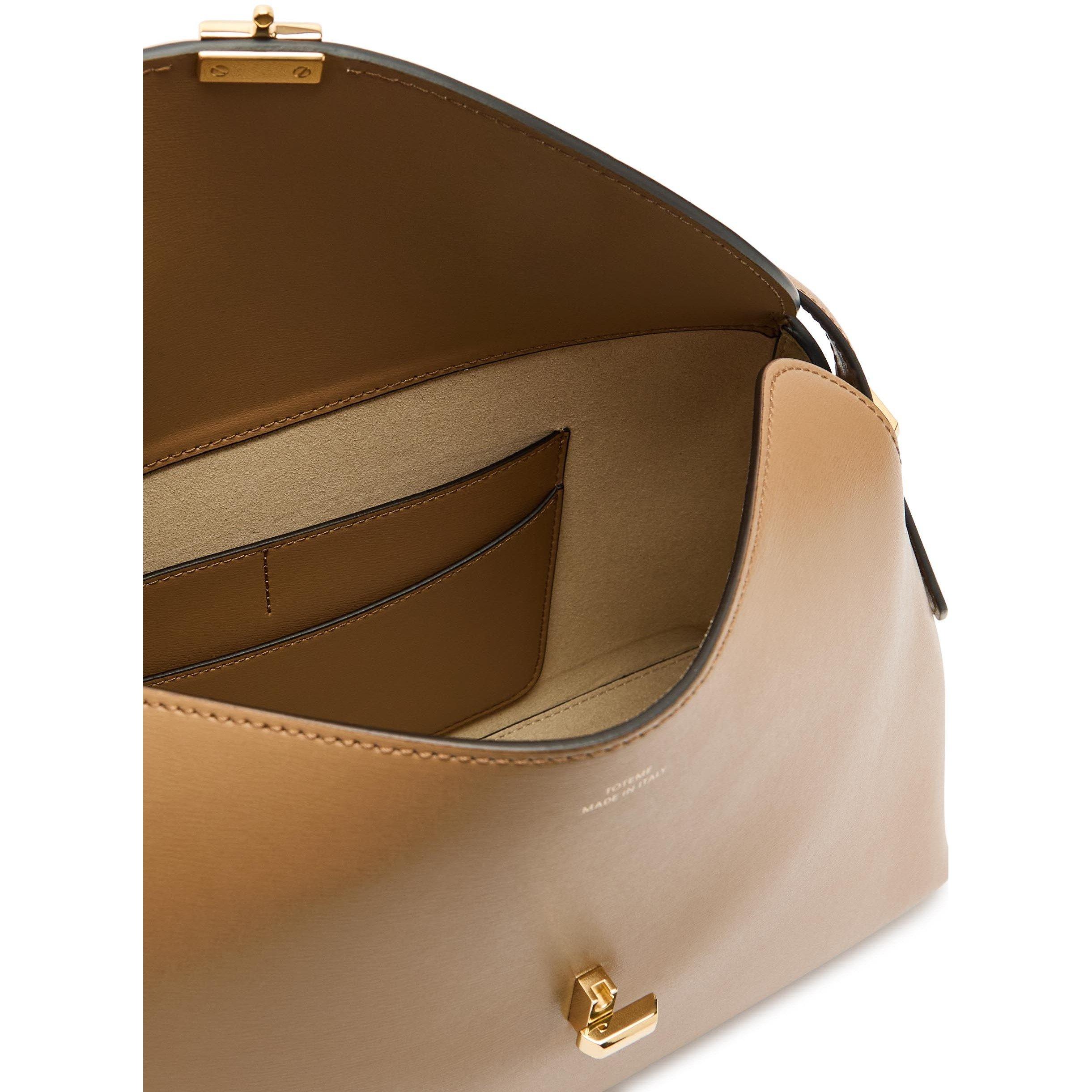 CAMEL - Toteme - T-lock leather top handle - 5