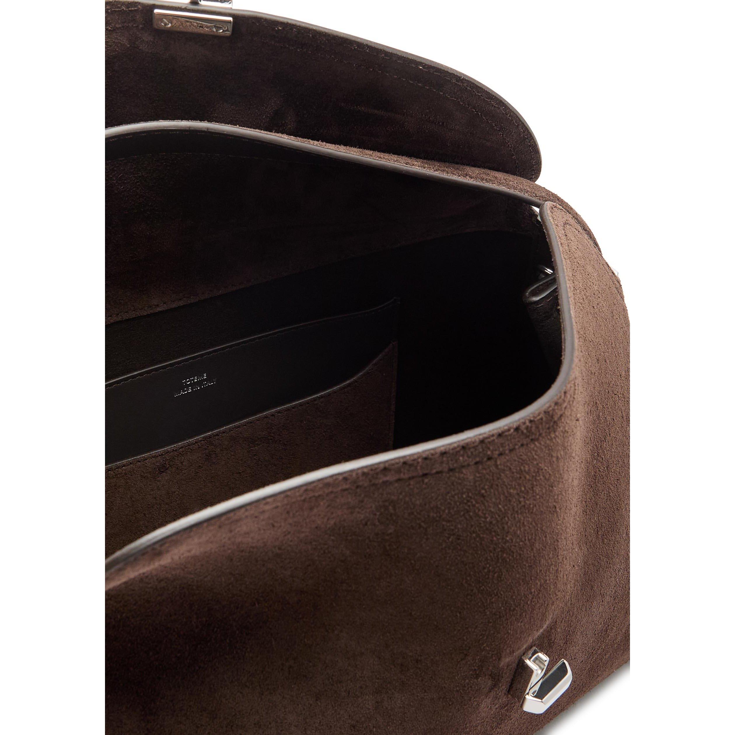 BROWN - Toteme - T LOCK TOP HANDLE SUEDE - 5