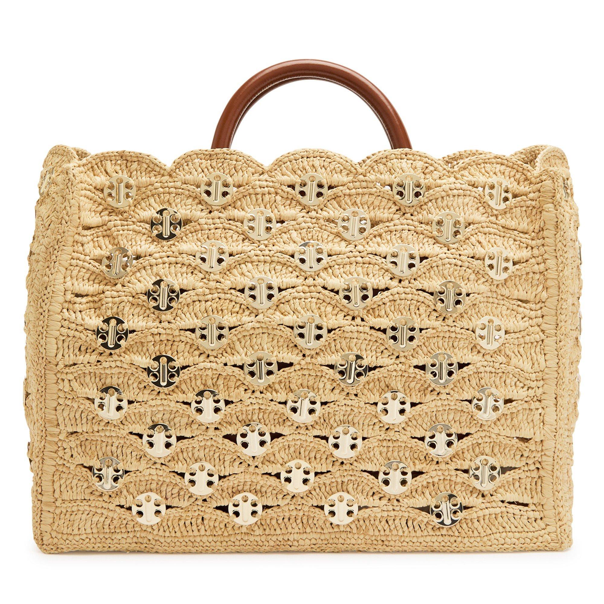 NATURAL - Rabanne - DISC RAFFIA TOTE - 1