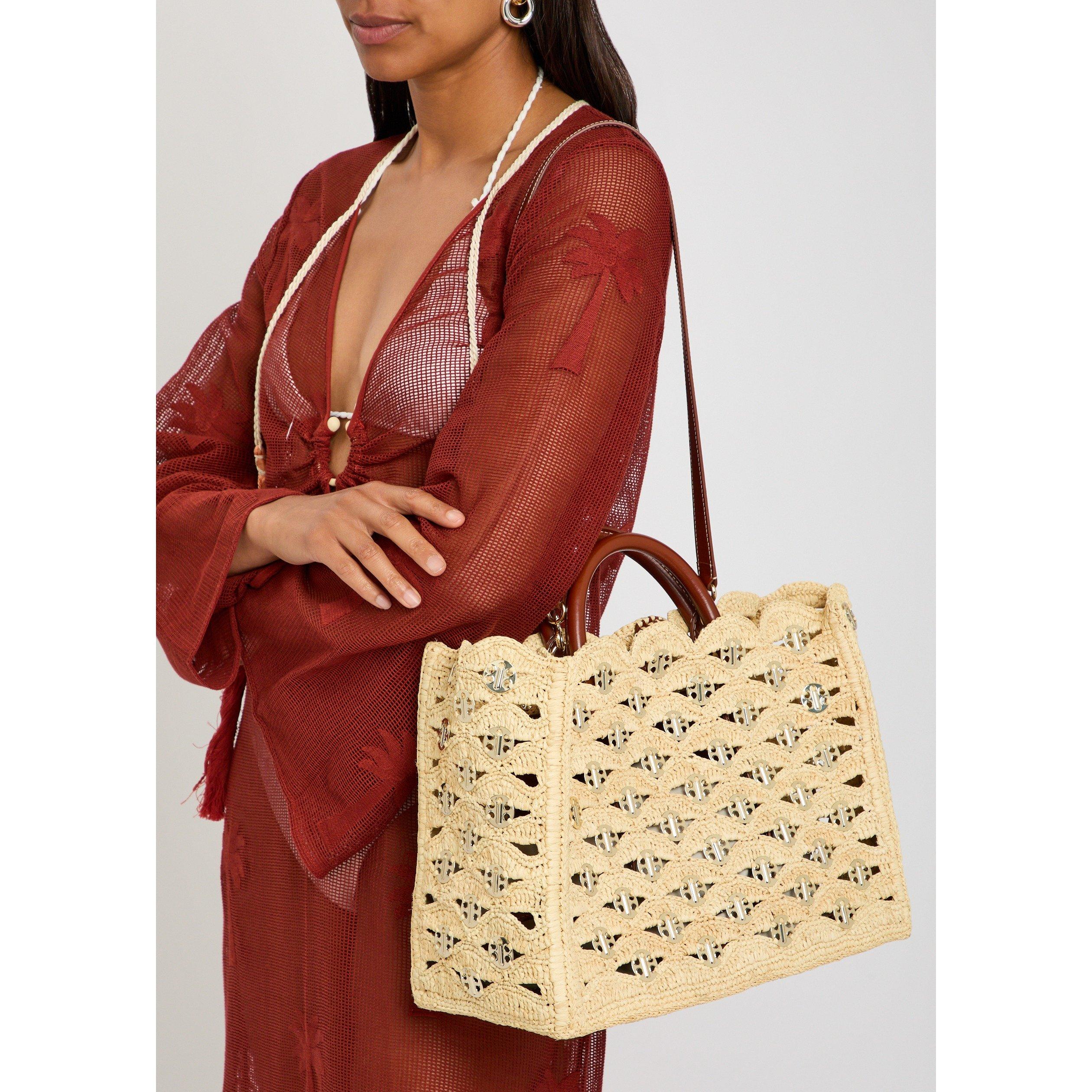 NATURAL - Rabanne - DISC RAFFIA TOTE - 6