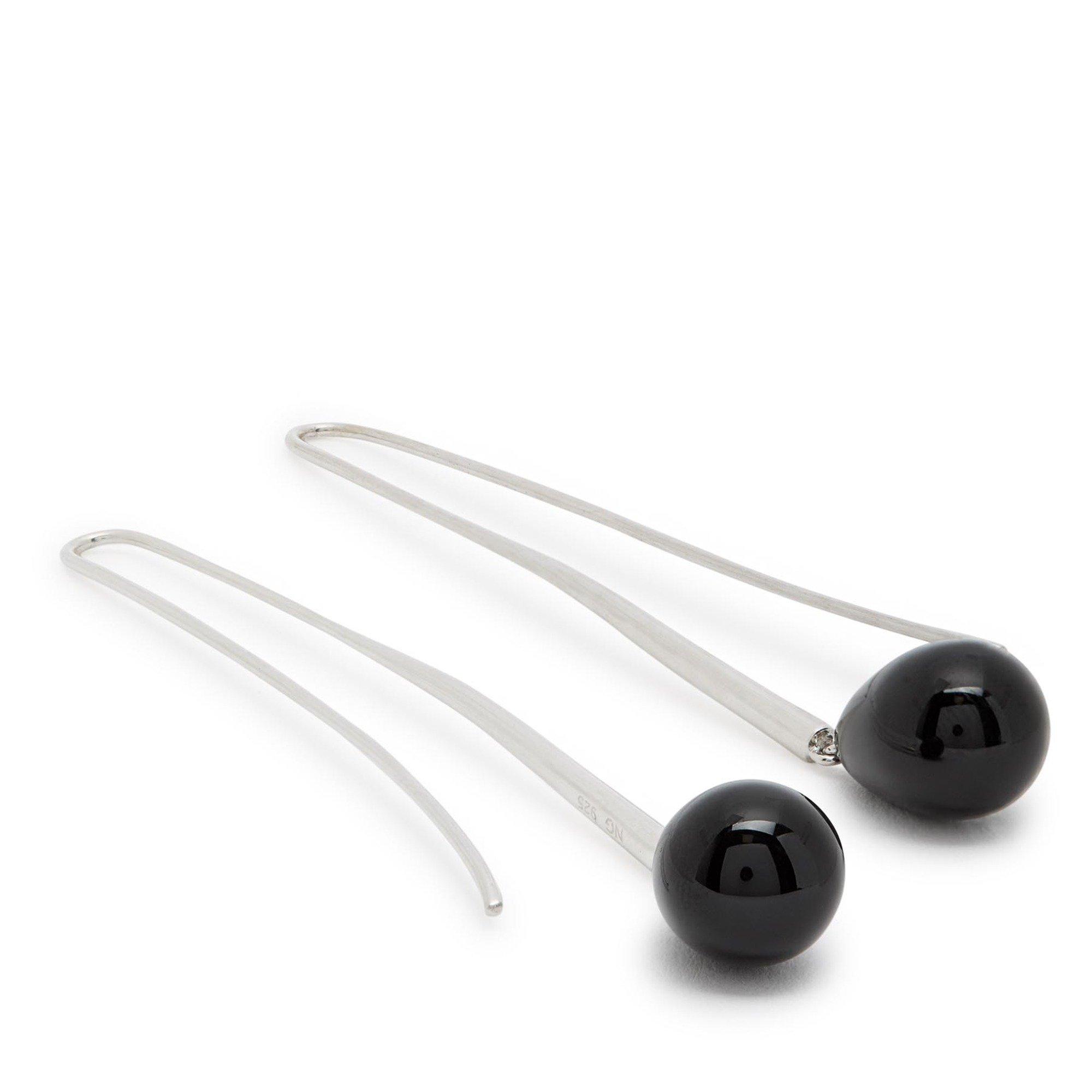 SILVER - Nina Gordon - Cusp Onyx Earrings - 2