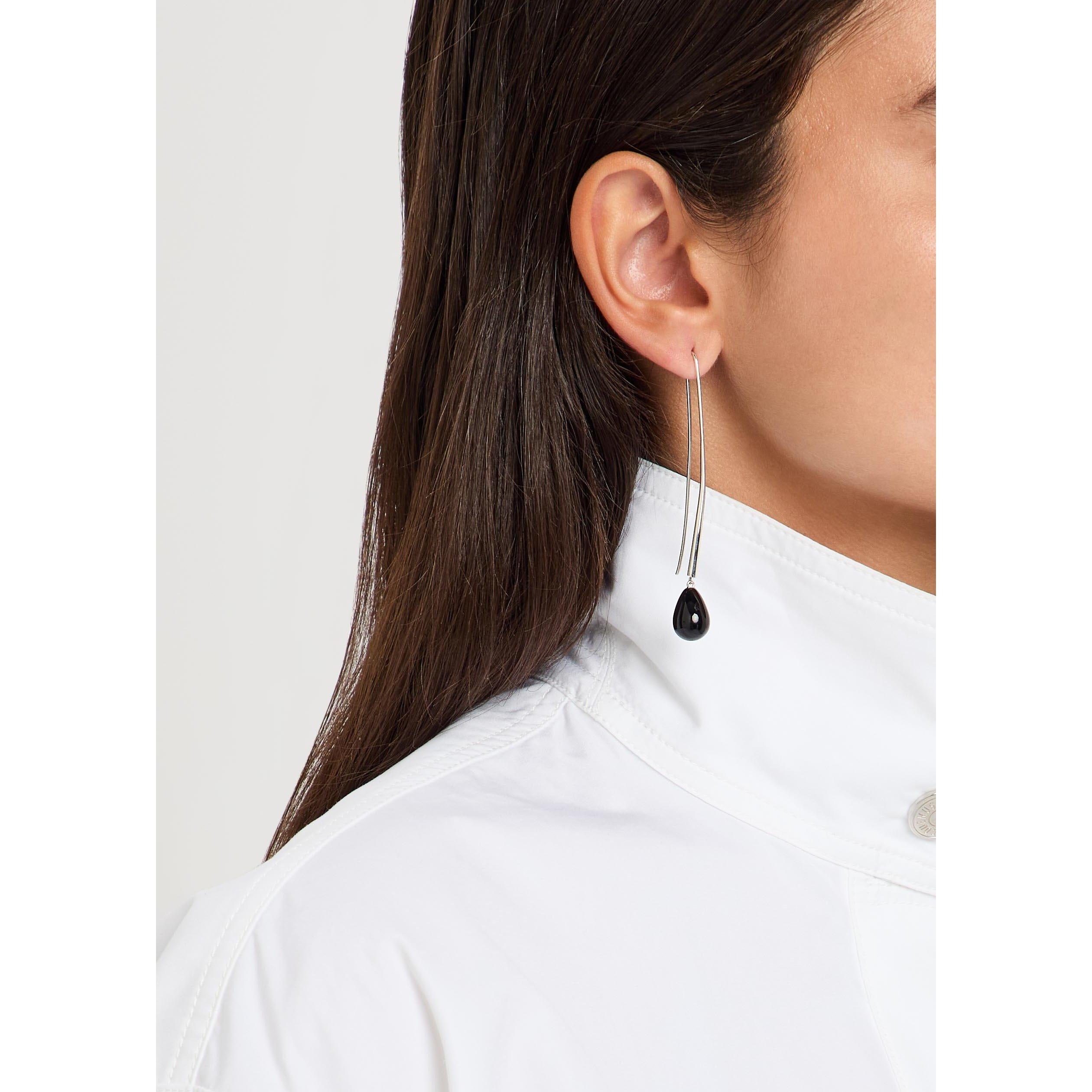 SILVER - Nina Gordon - Cusp Onyx Earrings - 3