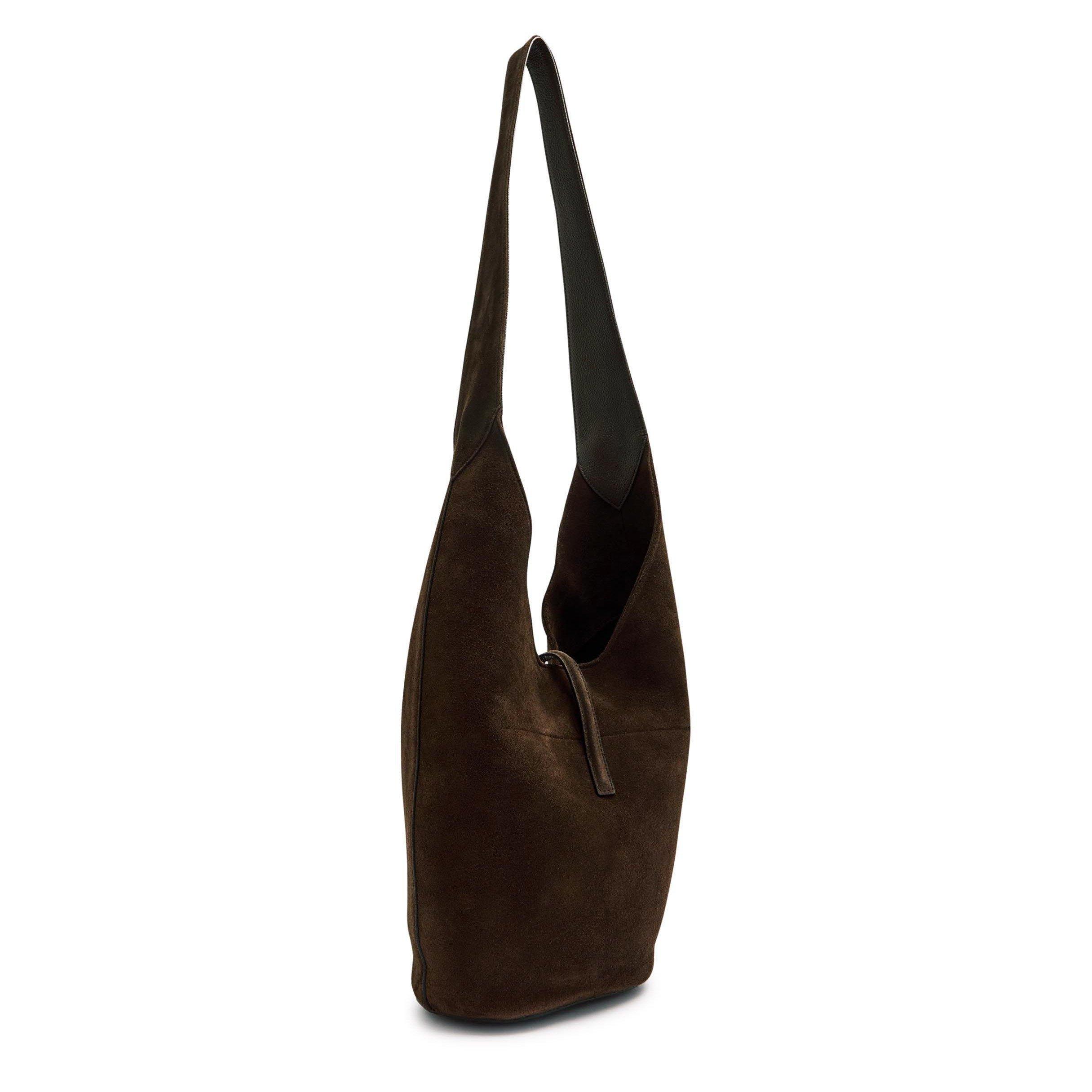 CHOCOLATE - DeMellier - Women's Siena Suede Crossbody Bag - 2