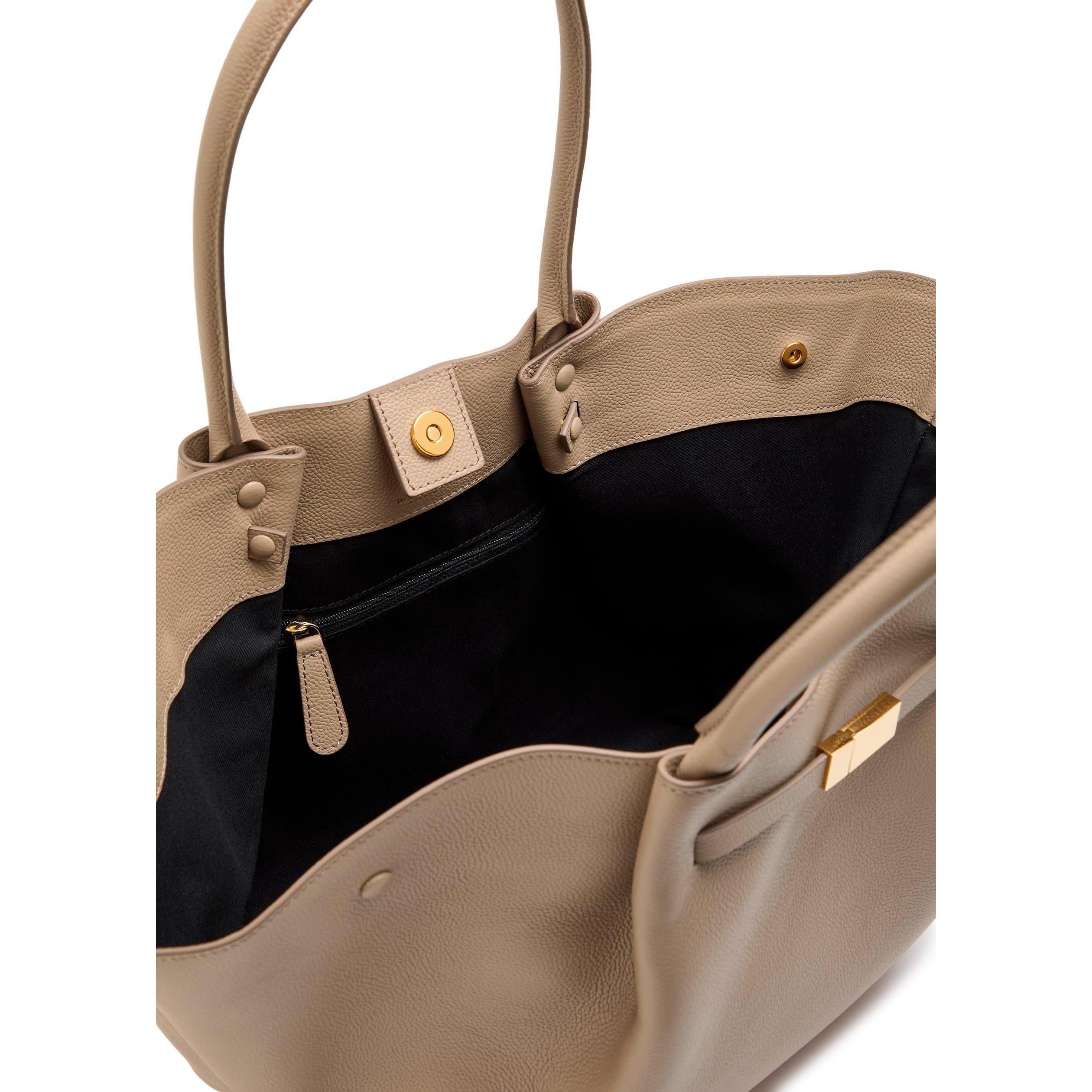 TAUPE - DeMellier - Women's New York Leather Tote Bag - 5