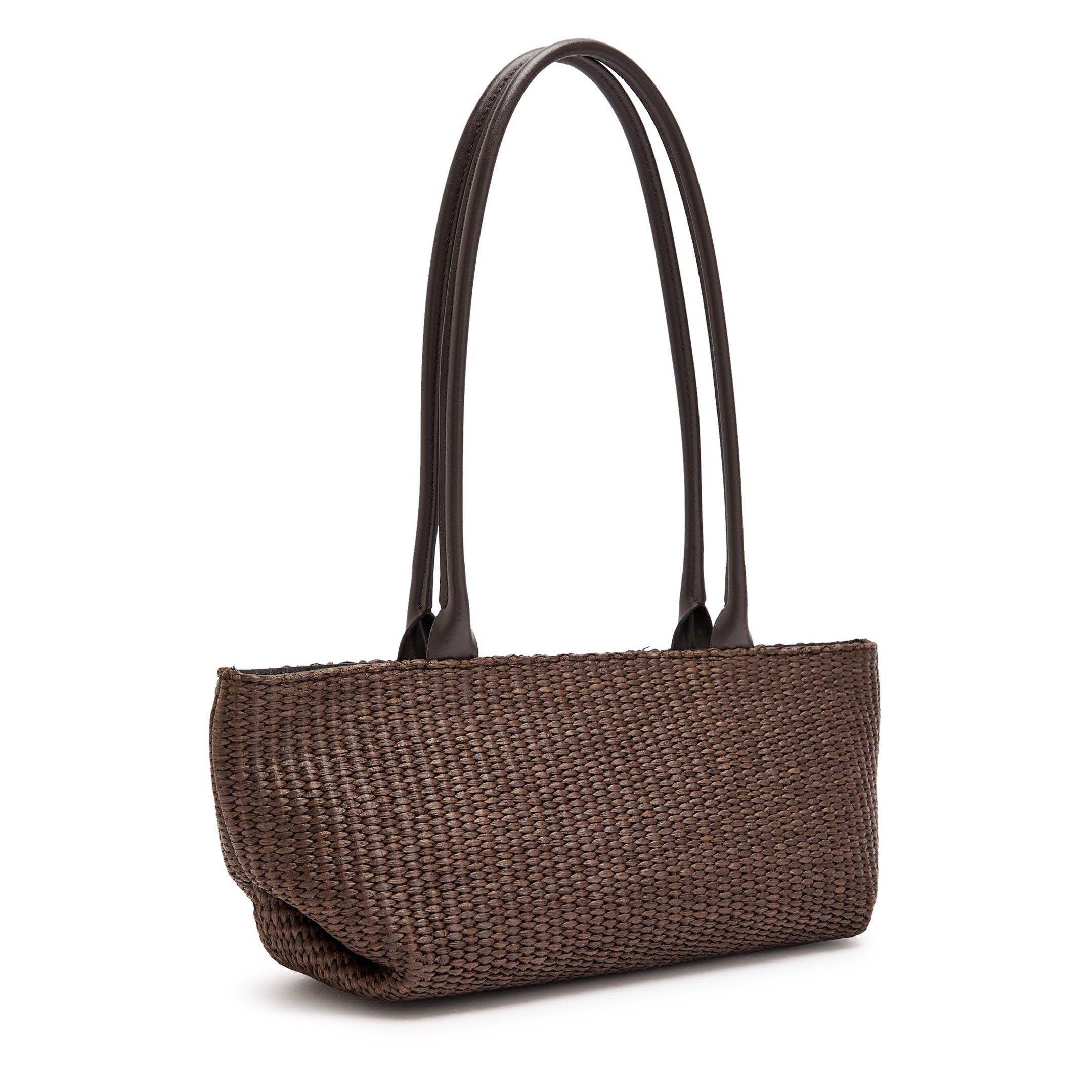 DARK BROWN - DeMellier - Women's New York Shoulder Raffia Bag - 2
