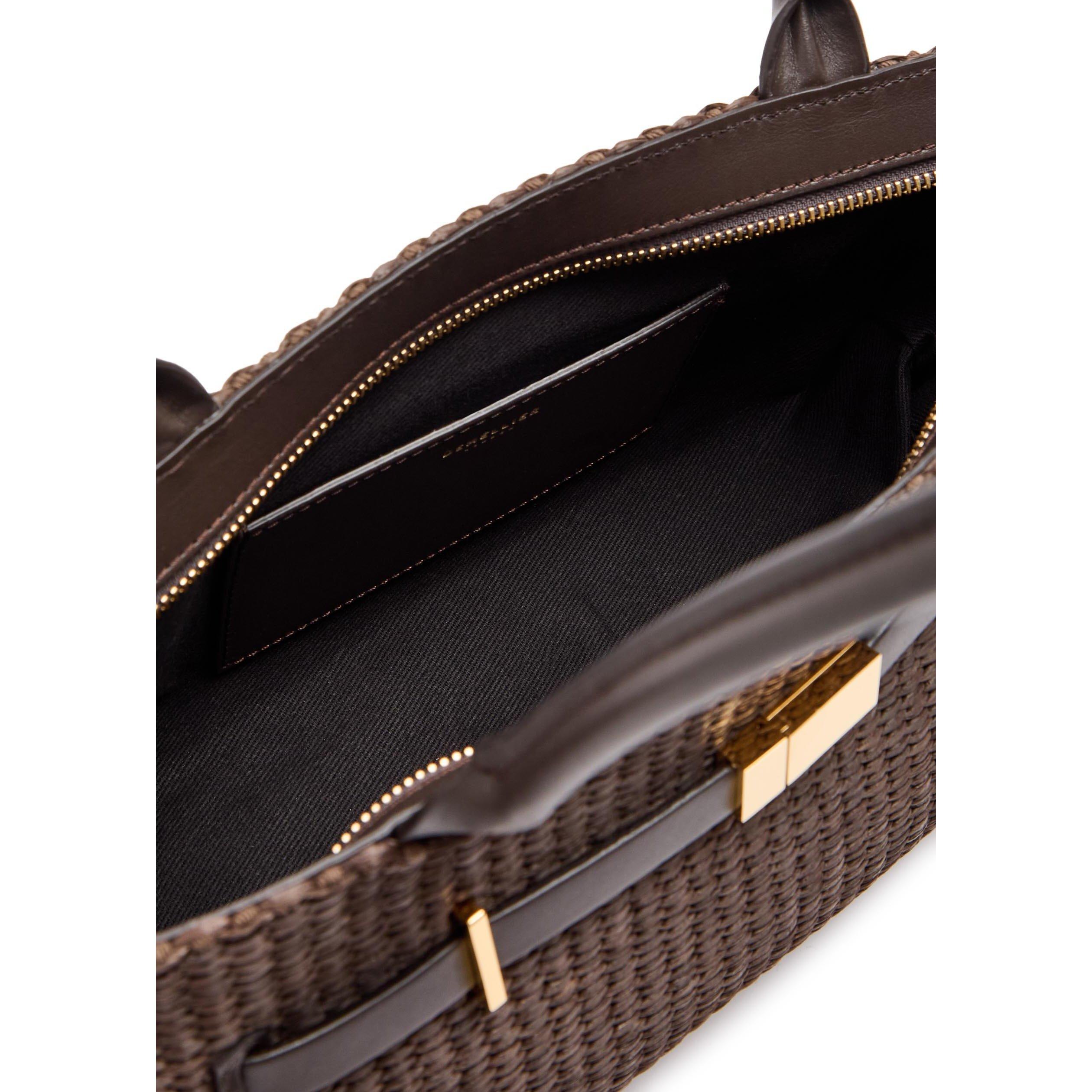 DARK BROWN - DeMellier - Women's New York Shoulder Raffia Bag - 5