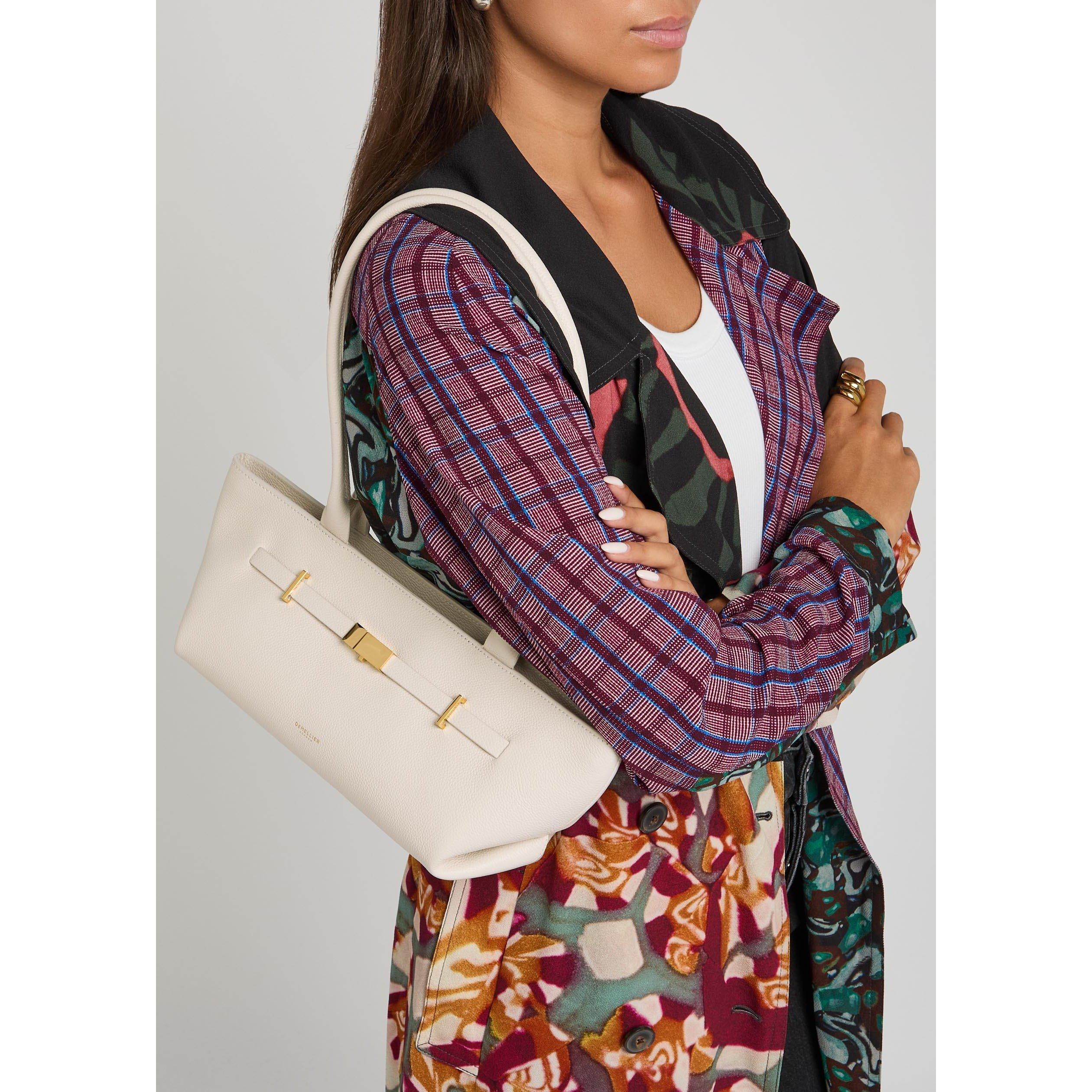 WHITE - DeMellier - Women's New York Leather Shoulder Bag - 3