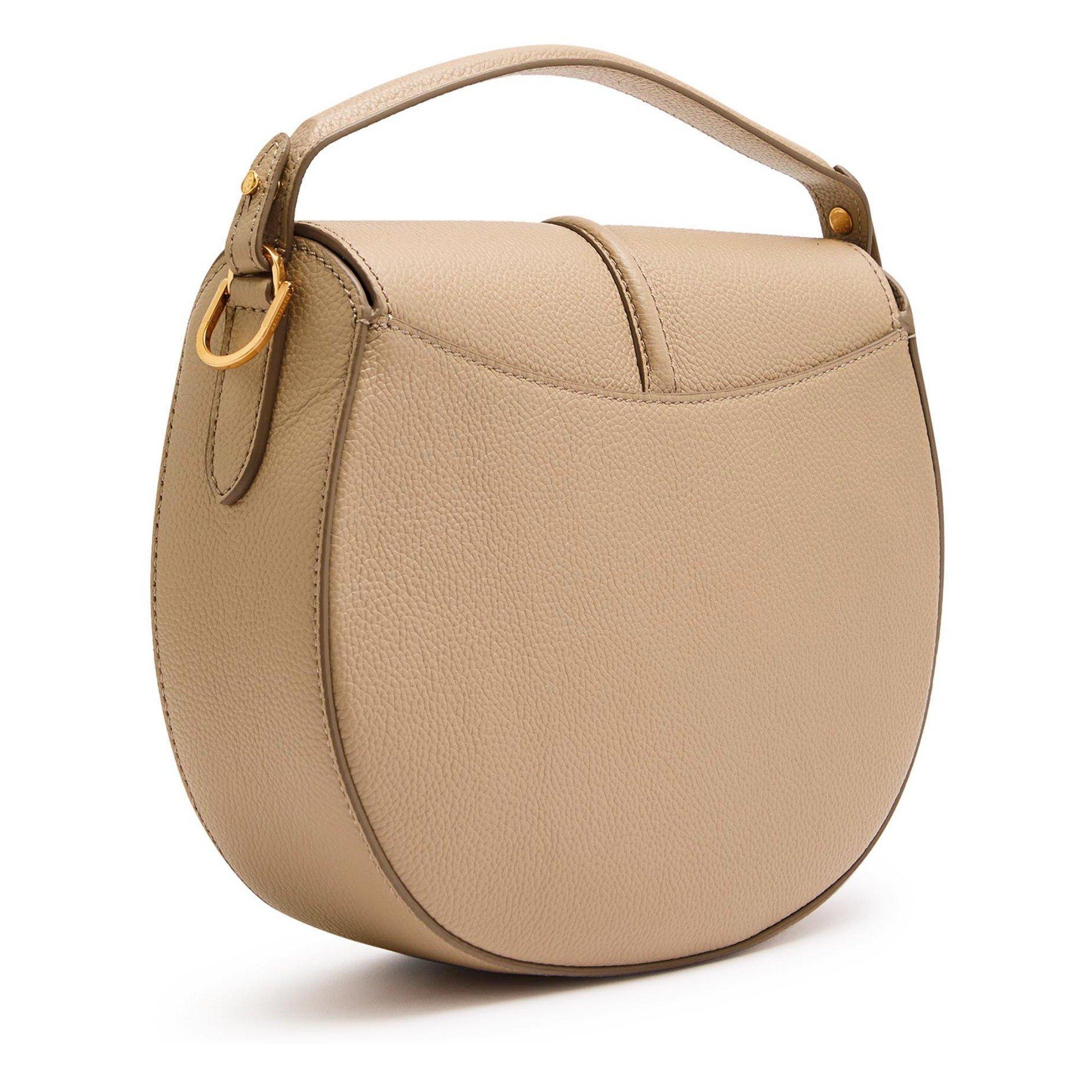 TAUPE - DeMellier - Women's Siena Leather Saddle Bag - 2