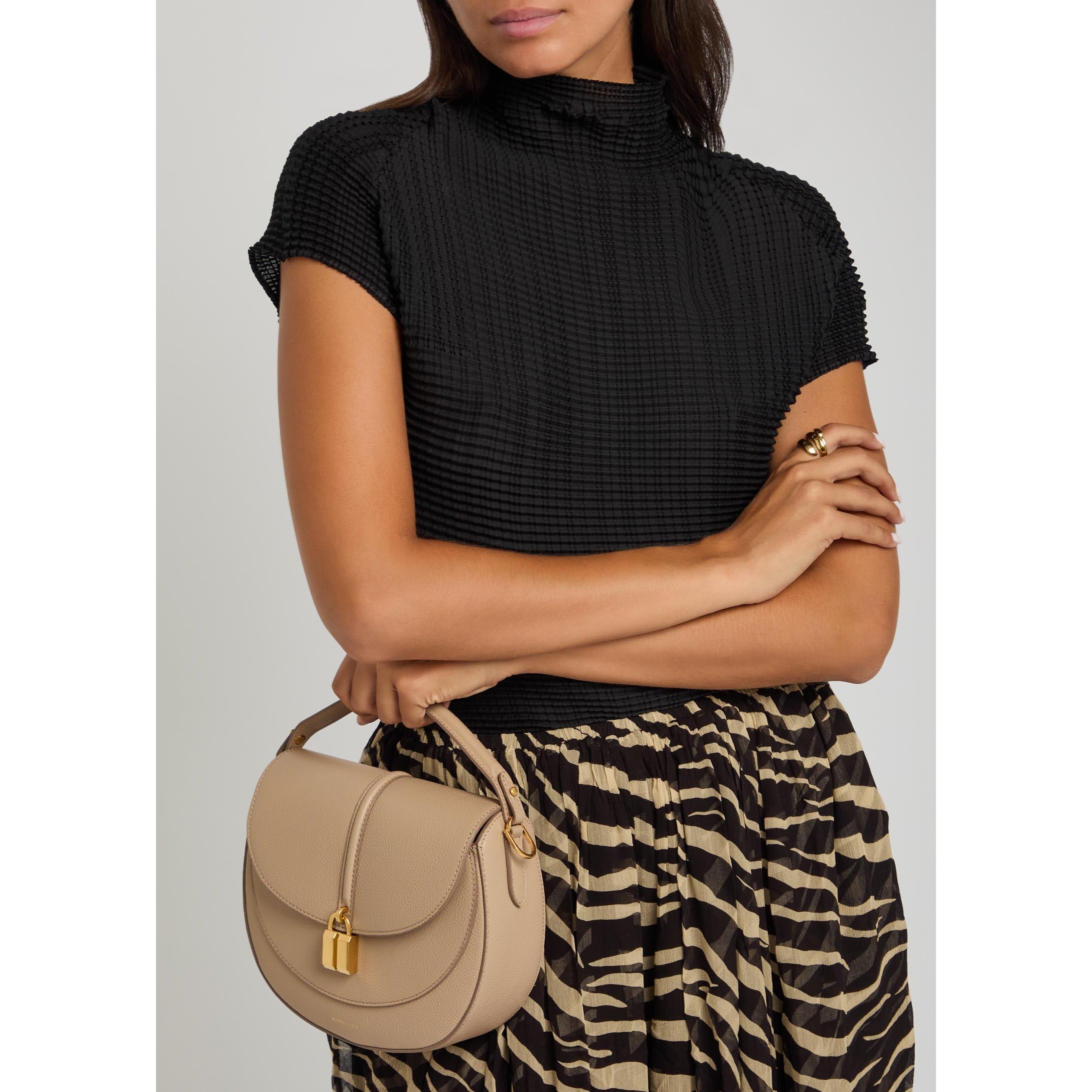 TAUPE - DeMellier - Women's Siena Leather Saddle Bag - 3