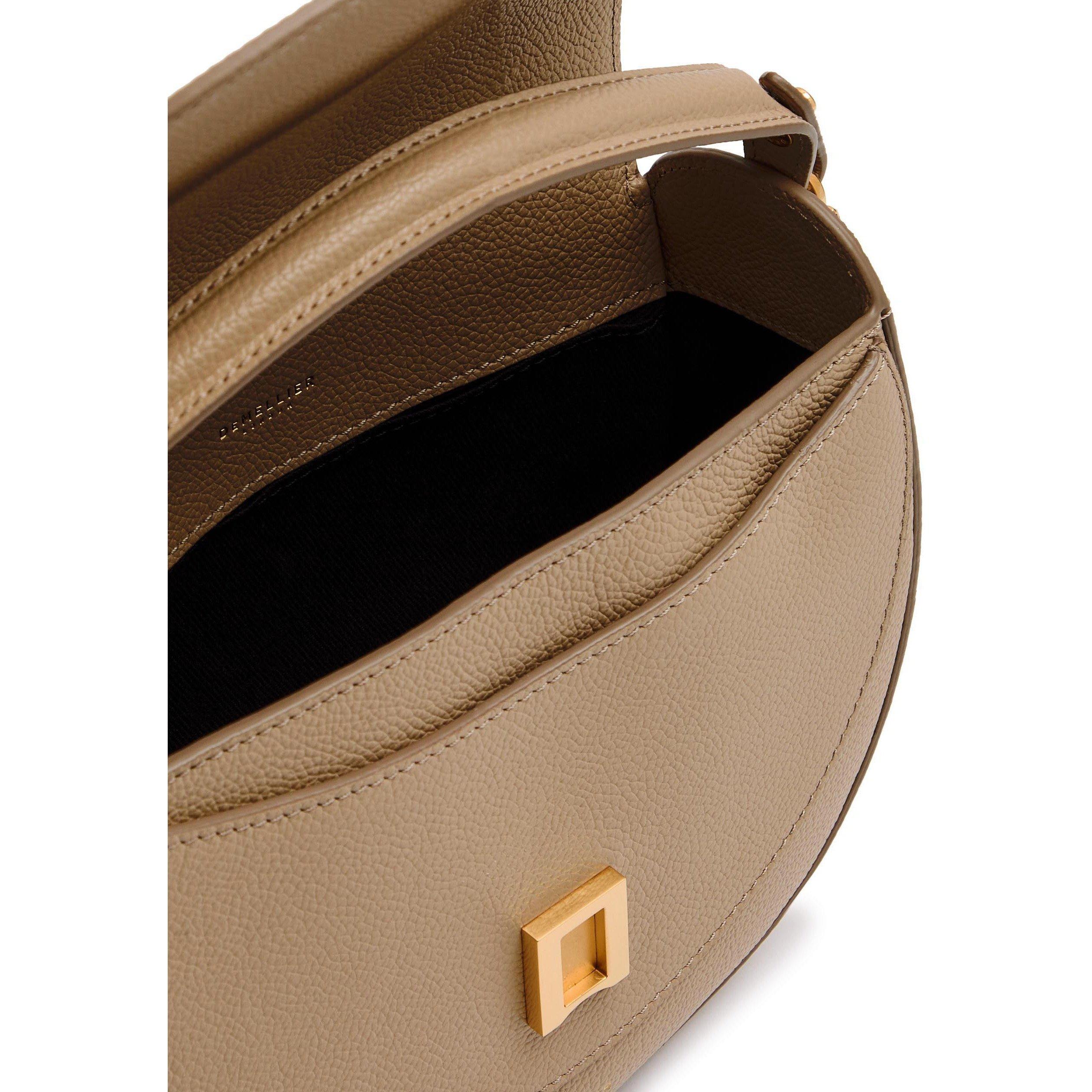 TAUPE - DeMellier - Women's Siena Leather Saddle Bag - 5