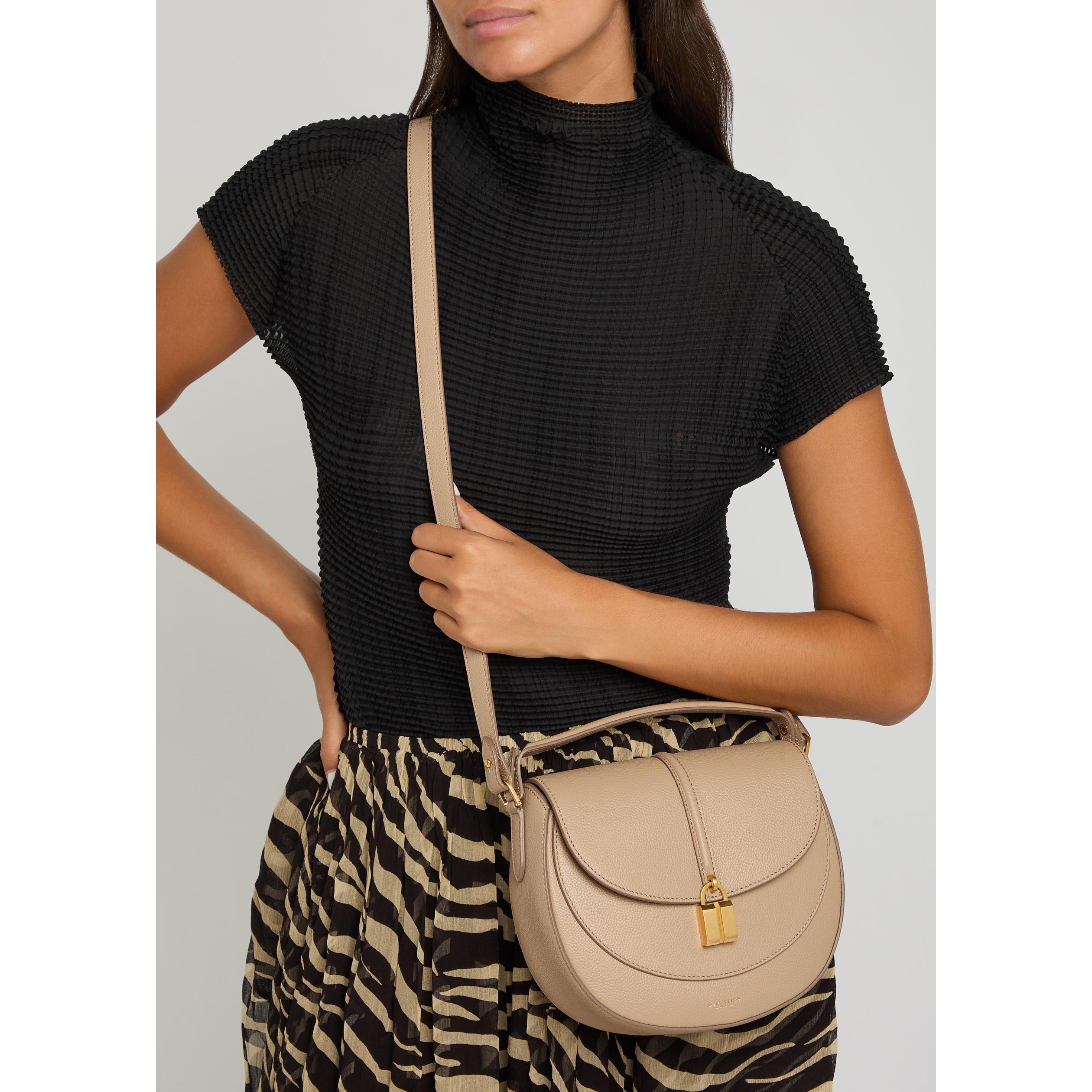 TAUPE - DeMellier - Women's Siena Leather Saddle Bag - 6