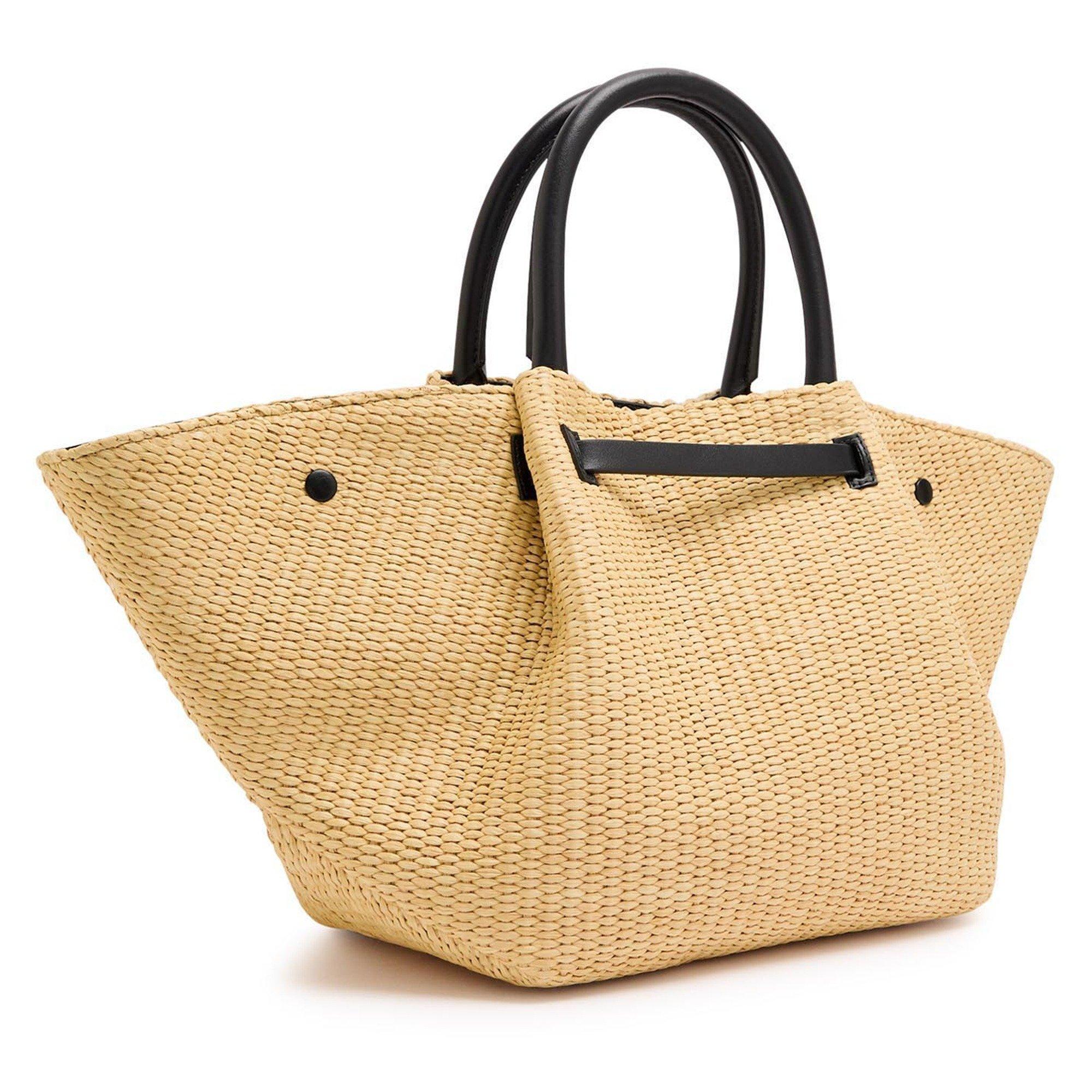 WHITE - DeMellier - Women's The Midi New York Straw Tote Bag - 2