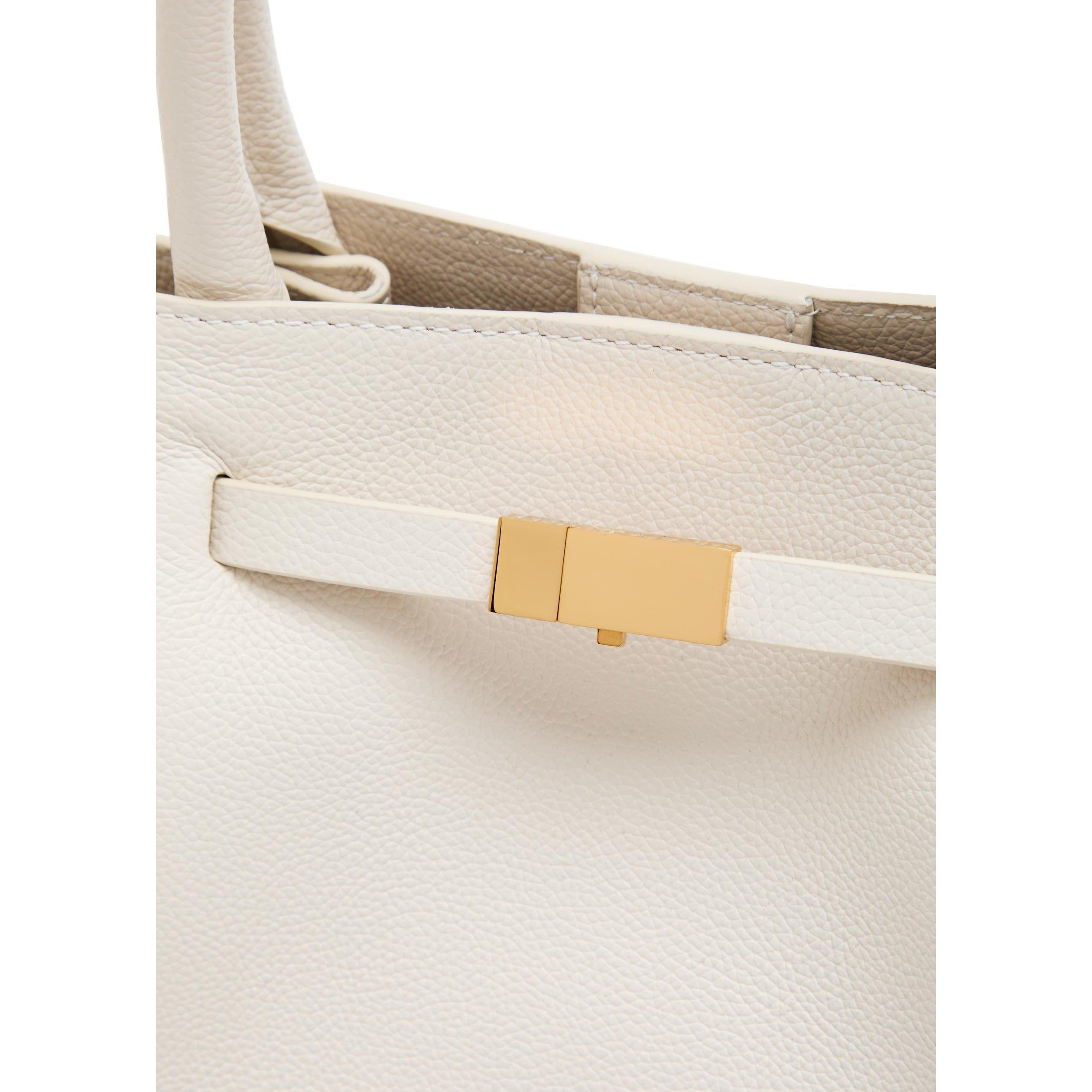 WHITE - DeMellier - Women's Midi New York Leather Tote Bag - 4