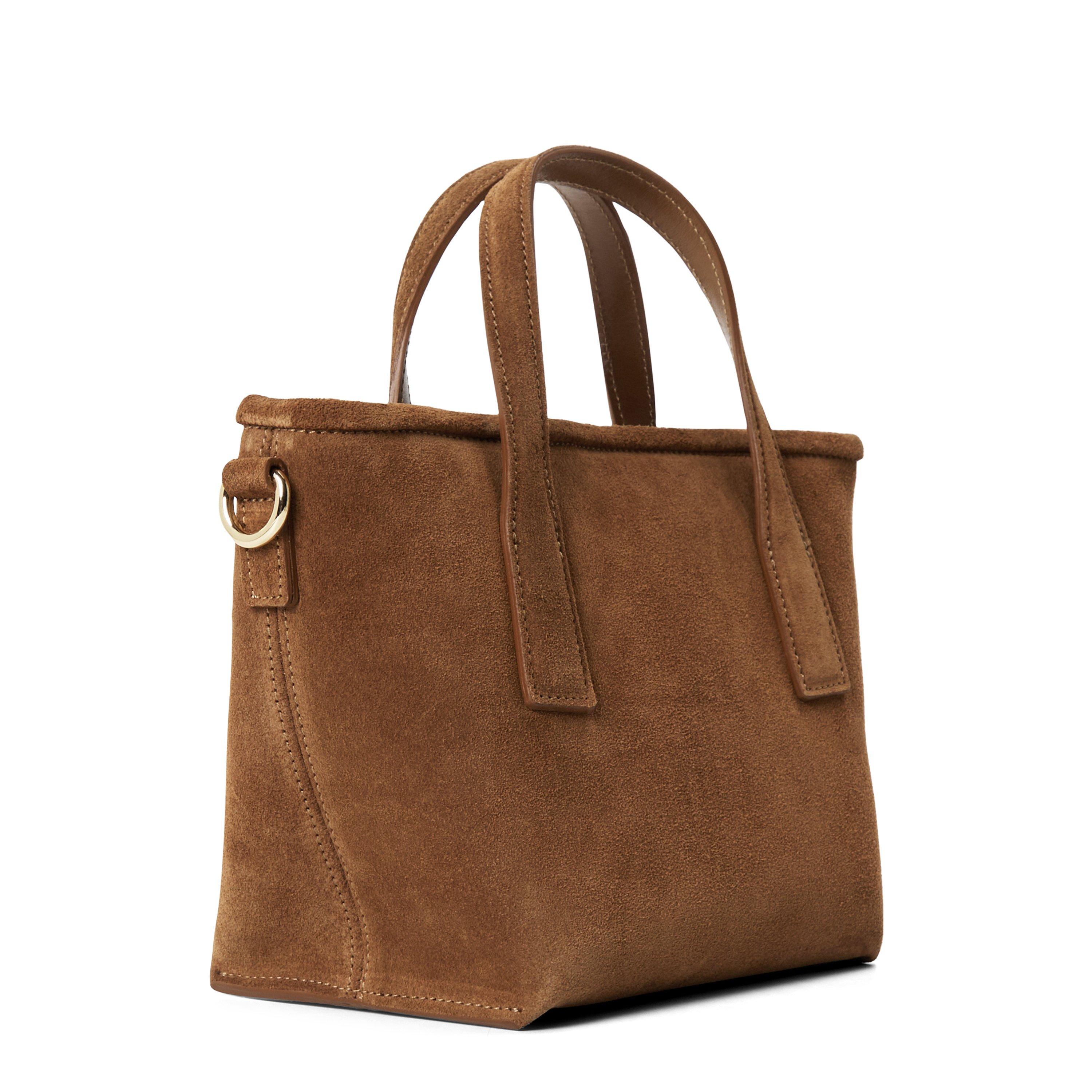 BROWN - Marella - Women's Suede Satchel Bag - 2