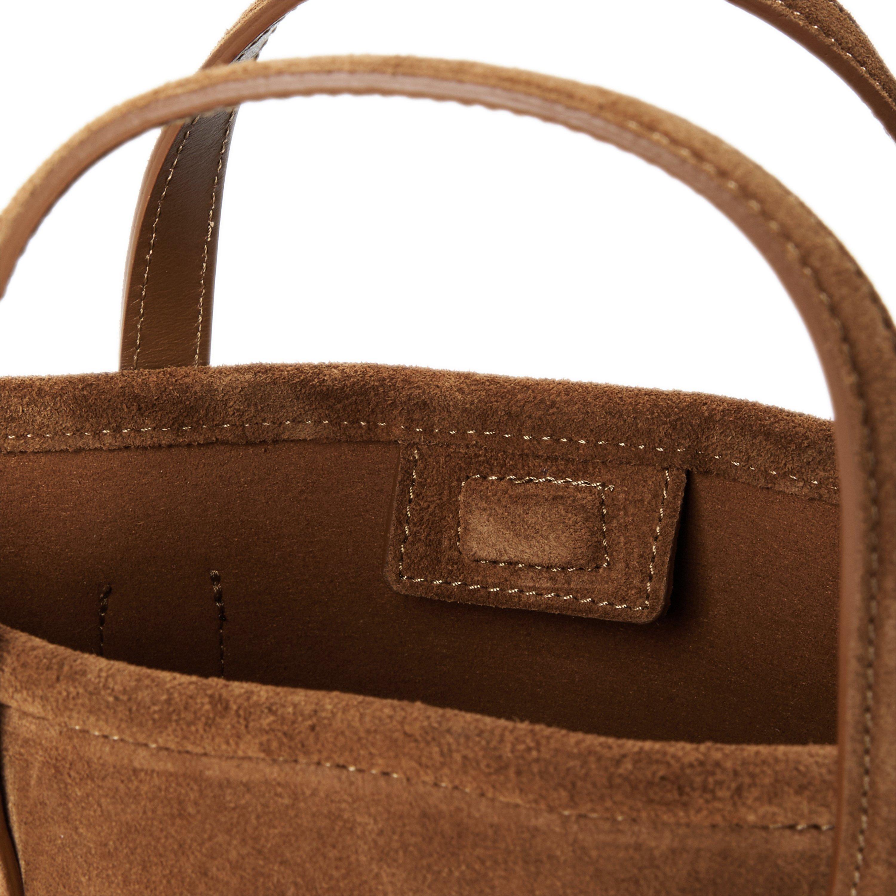 BROWN - Marella - Women's Suede Satchel Bag - 5