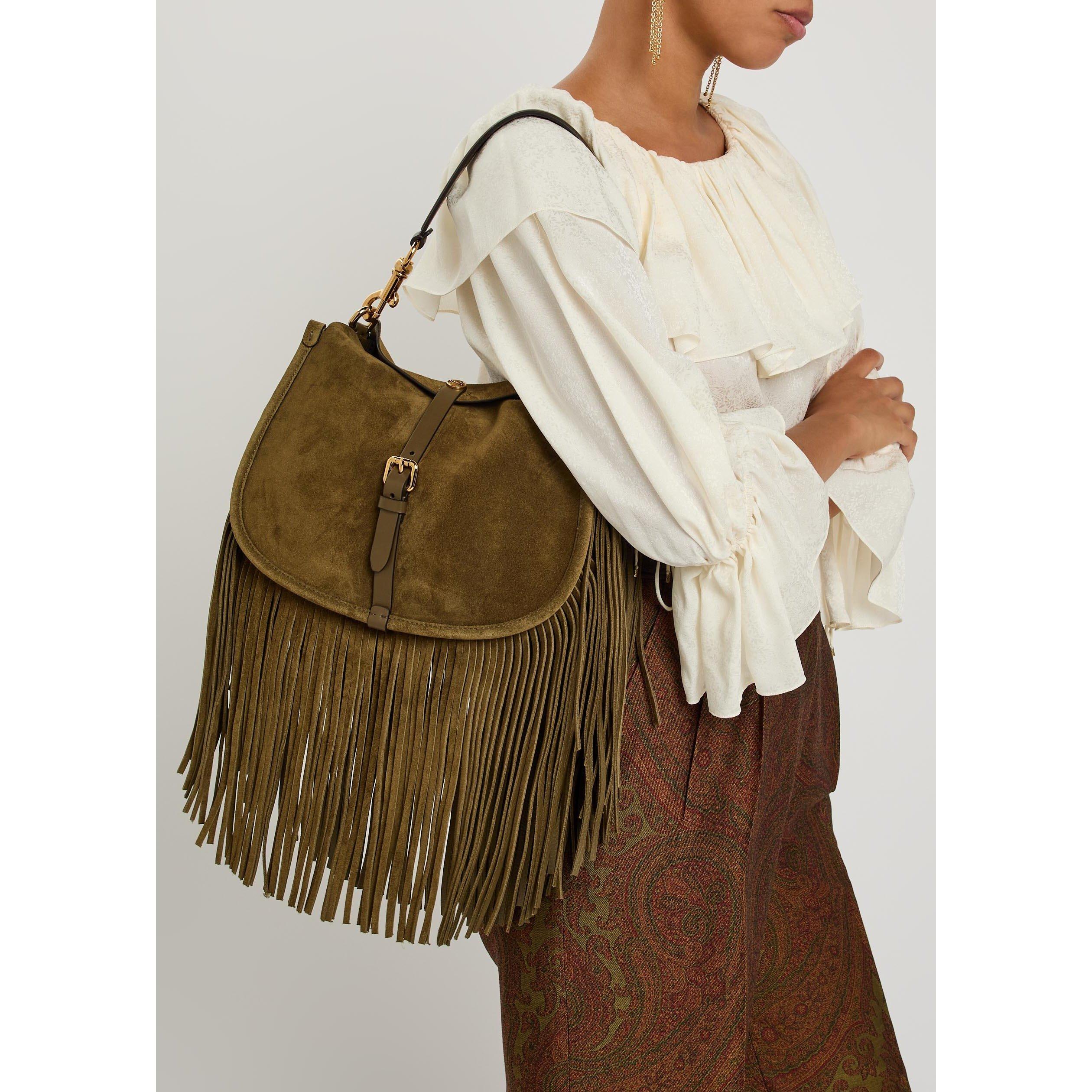 KHAKI - Etro - SHOPPING LIBRA M SUEDE 33X23X - 3