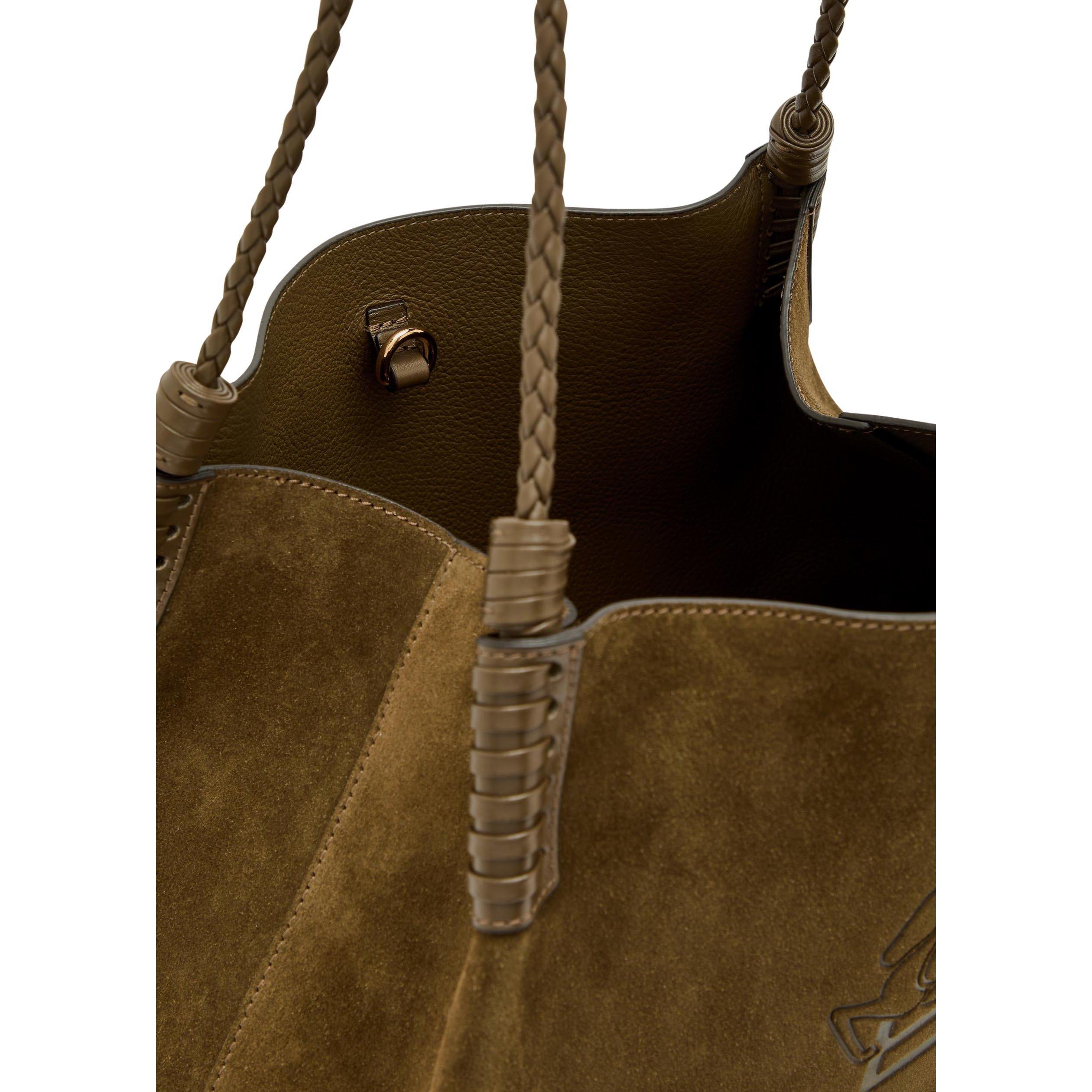 KHAKI - Etro - SHOPPING LIBRA M SUEDE 33X23X - 5