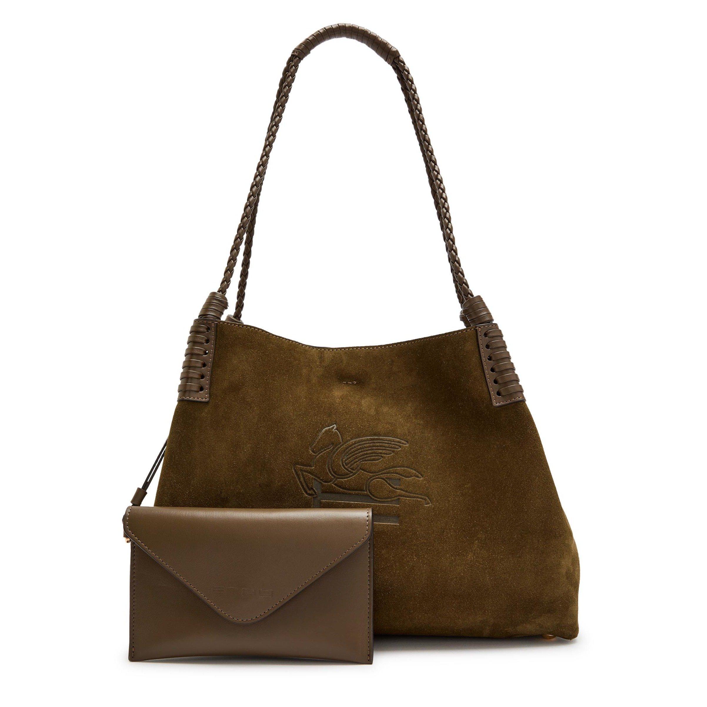 KHAKI - Etro - SHOPPING LIBRA M SUEDE 33X23X - 6