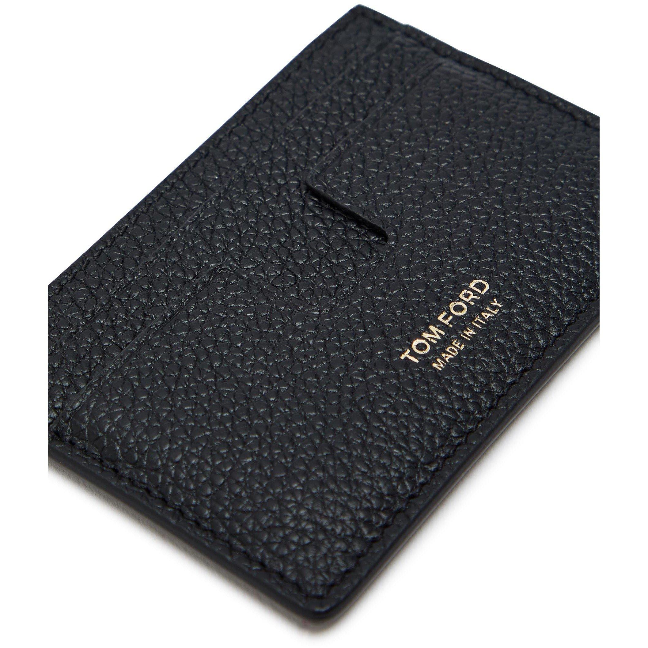 BLACK - Tom Ford - TOM FORD SFT GRN LTHR CARDHLDR - 3