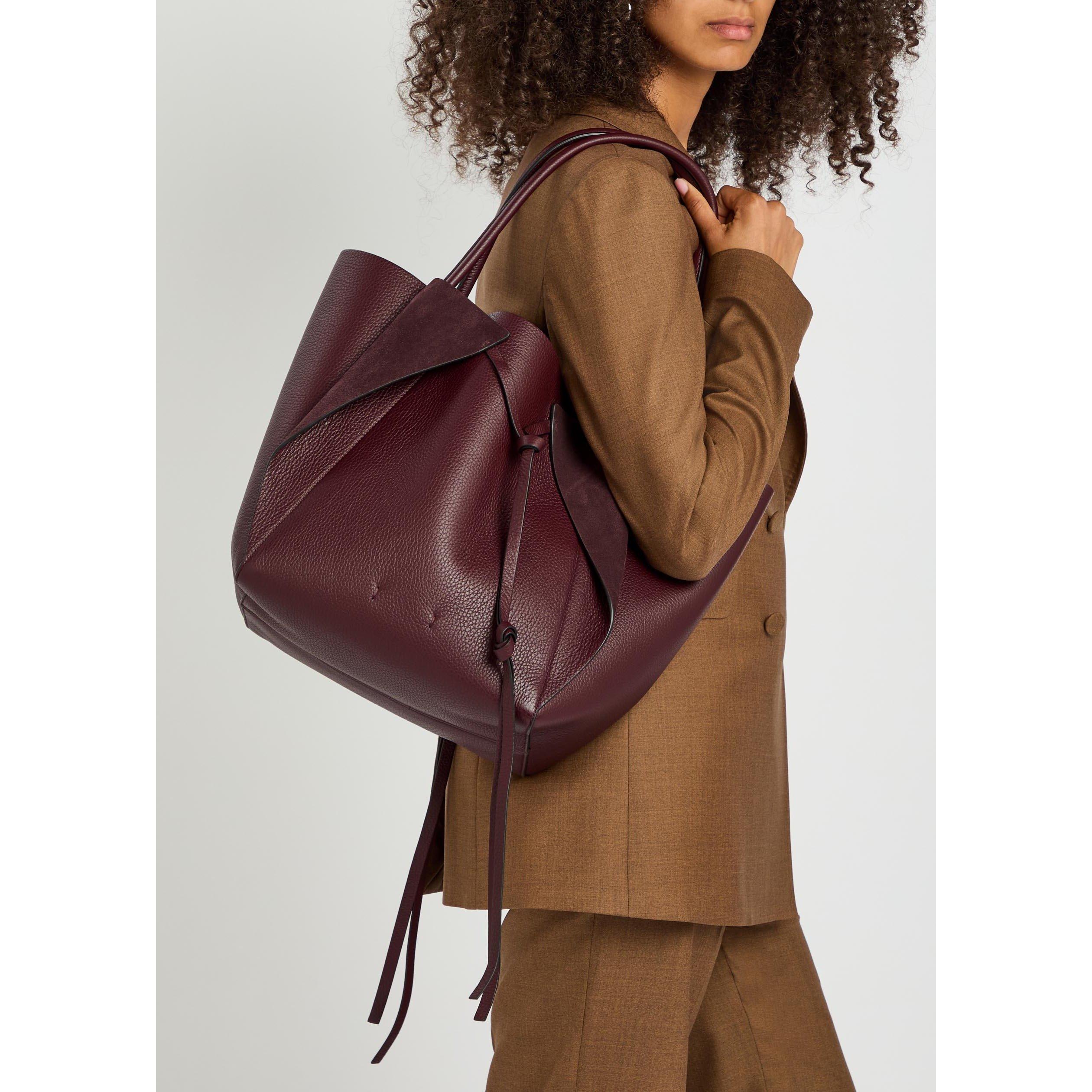 BORDEAUX - Gabriela Hearst - Women's Marija Leather Tote Bag - 3