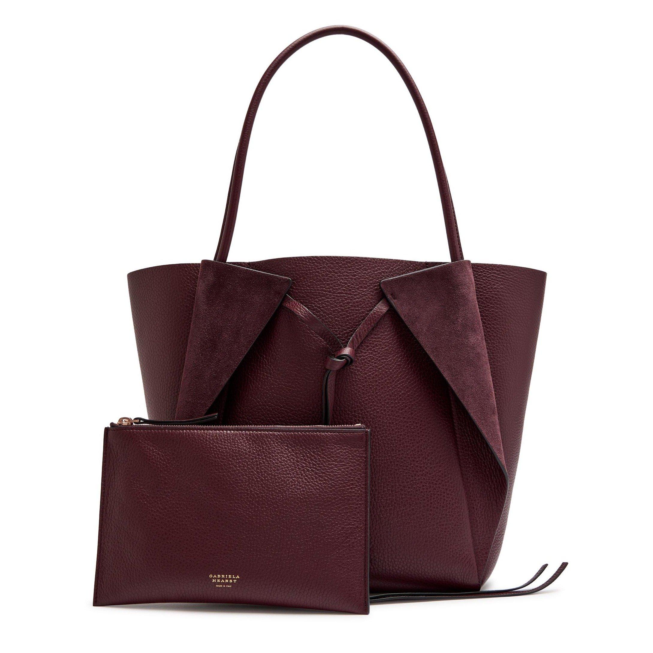 BORDEAUX - Gabriela Hearst - Women's Marija Leather Tote Bag - 6