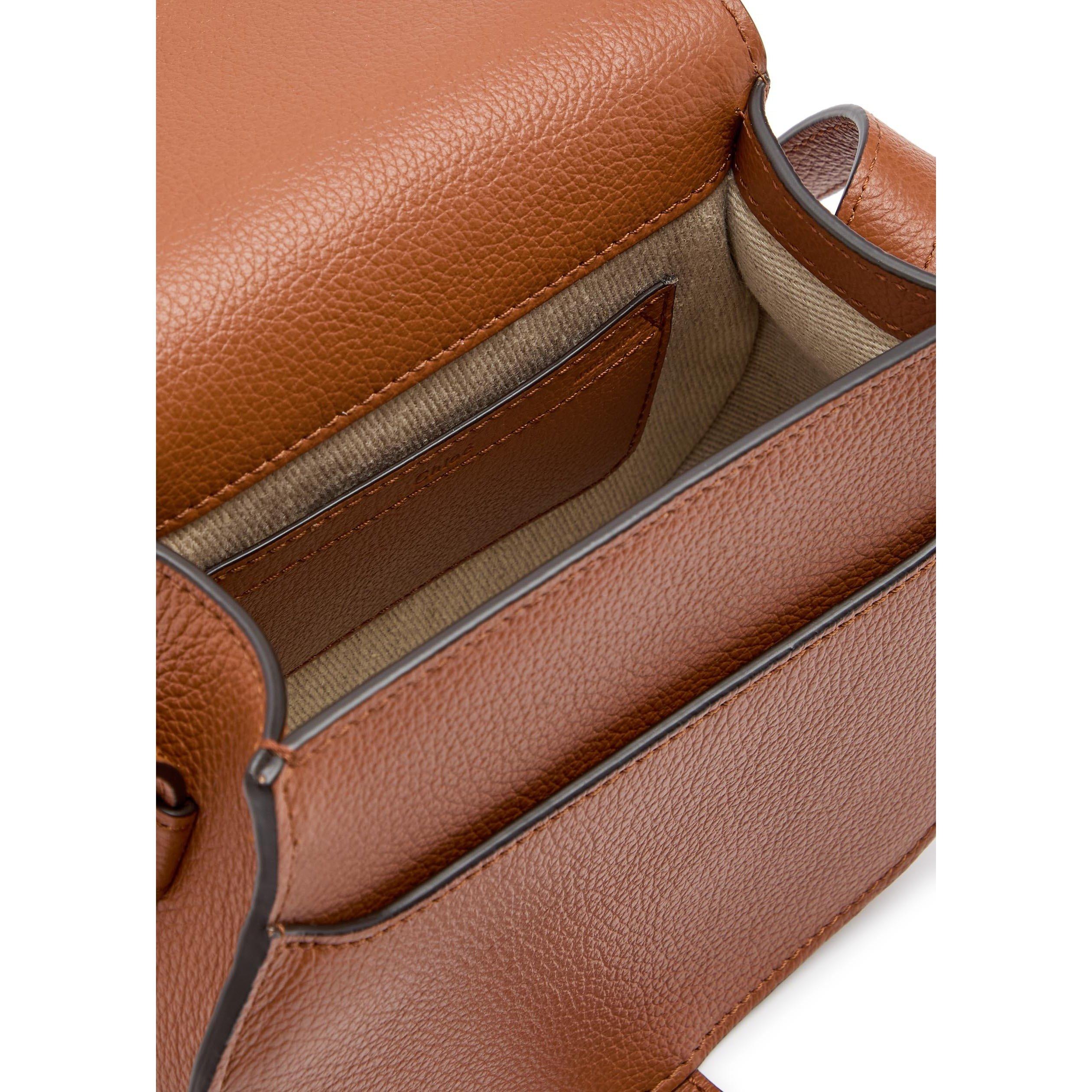 TAN - Chloe - Marcie Grain Crossbody Bag - 5