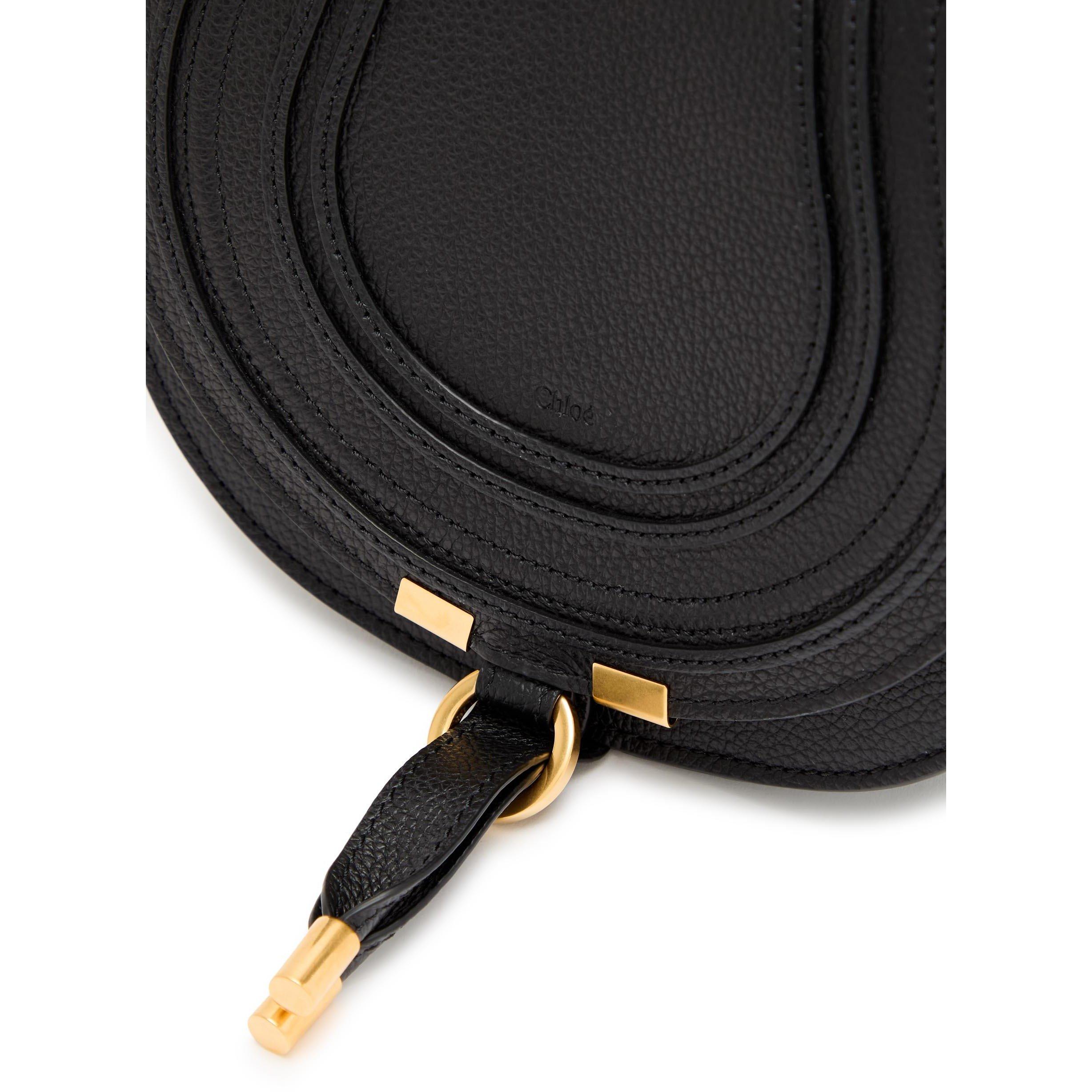 BLACK - Chloe - Marcie Grain Crossbody Bag - 4