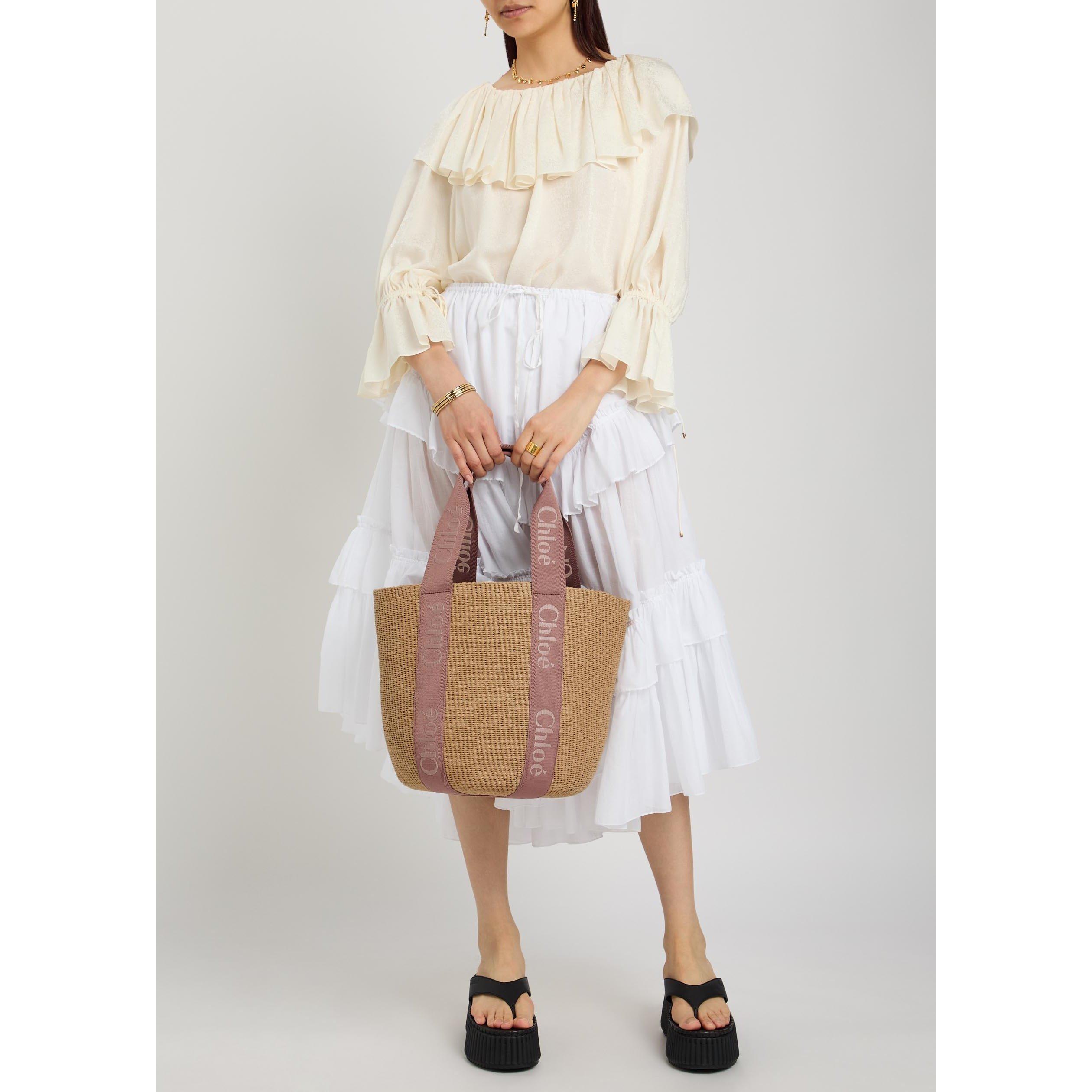 NATURAL - Chloe - Women's Woody Straw Tote Bag - 3