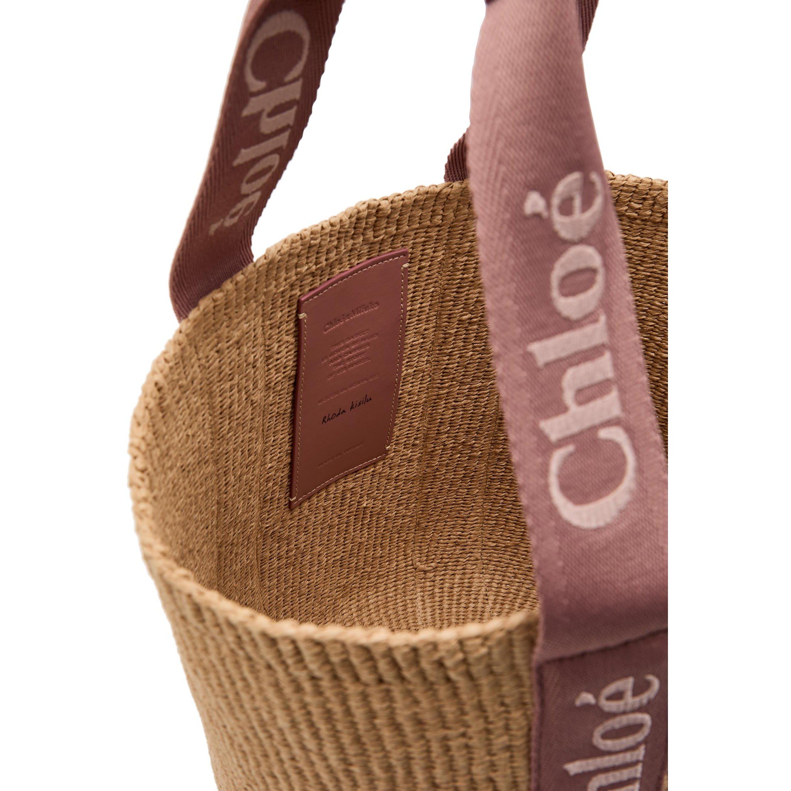 NATURAL - Chloe - Women's Woody Straw Tote Bag - 5