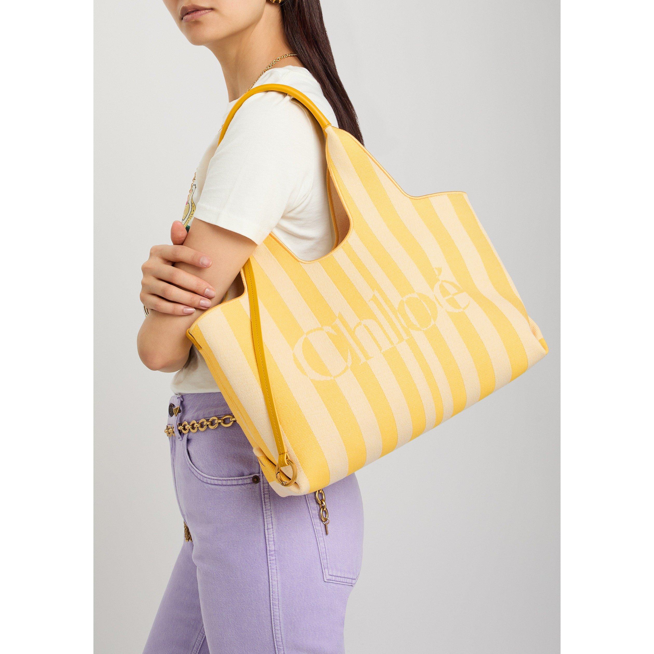 YELLOW AND OTHE - Chloe - Women's Striped Cotton Jacquard Tote Bag - 3