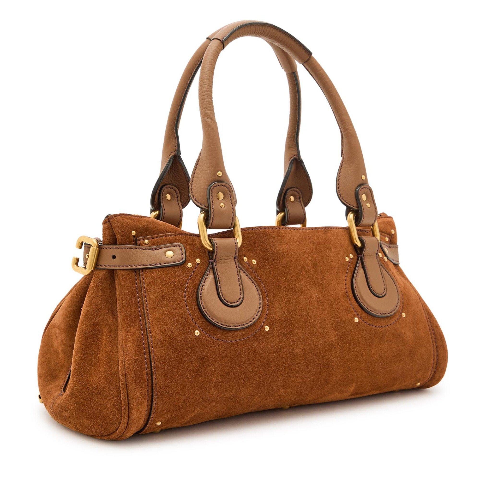 TERRACOTTA - Chloe - Women's Paddington Suede Shoulder Bag - 2