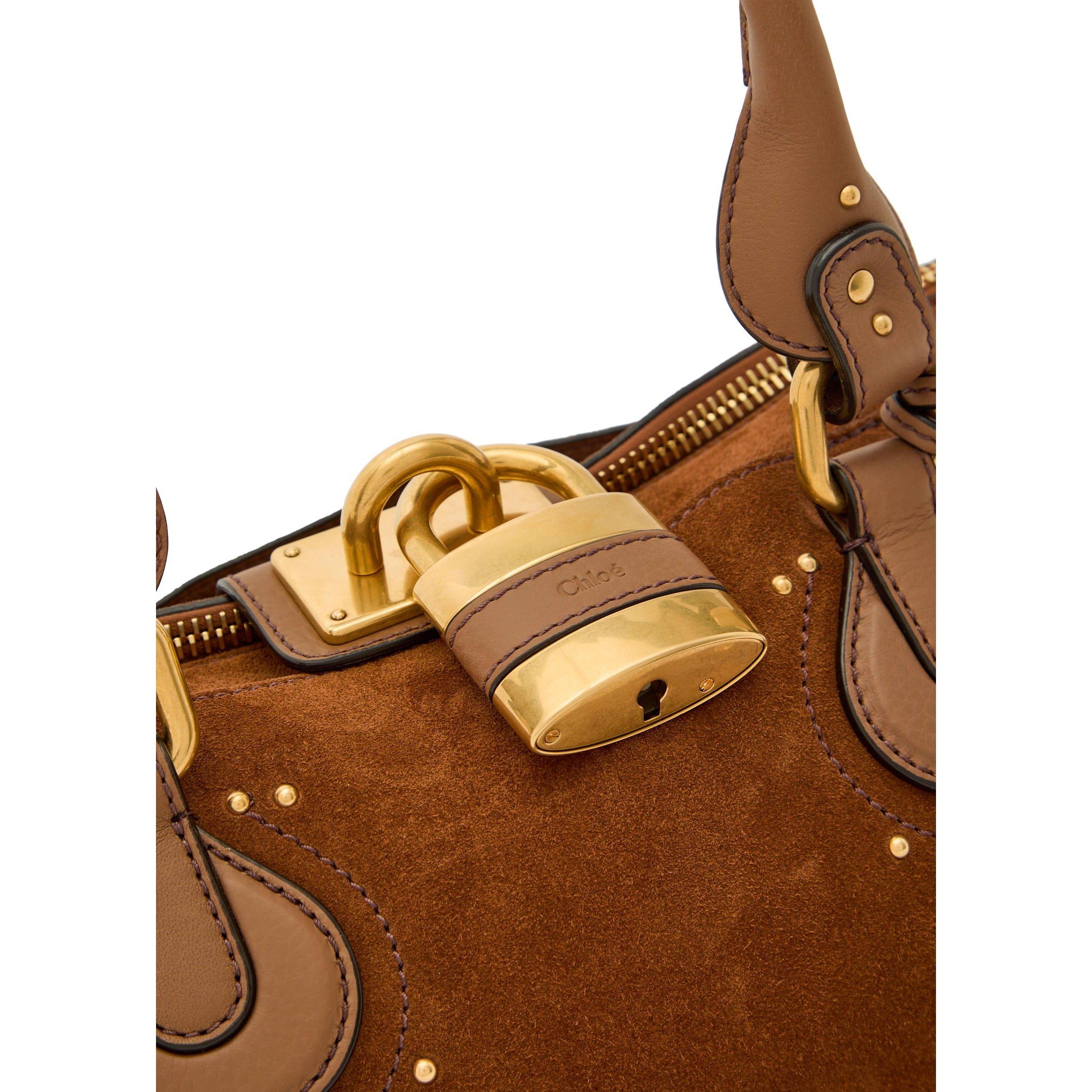 TERRACOTTA - Chloe - Women's Paddington Suede Shoulder Bag - 4