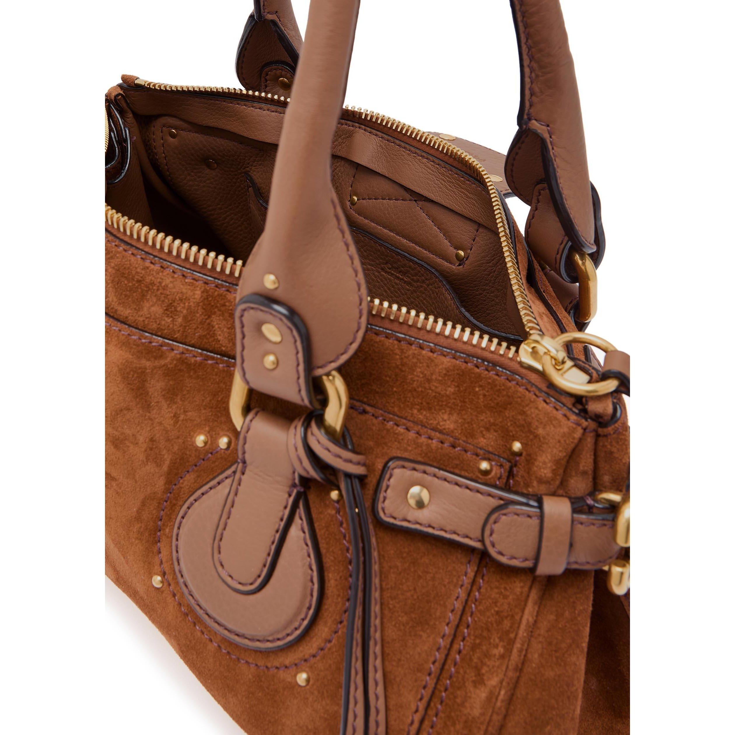 TERRACOTTA - Chloe - Women's Paddington Suede Shoulder Bag - 5