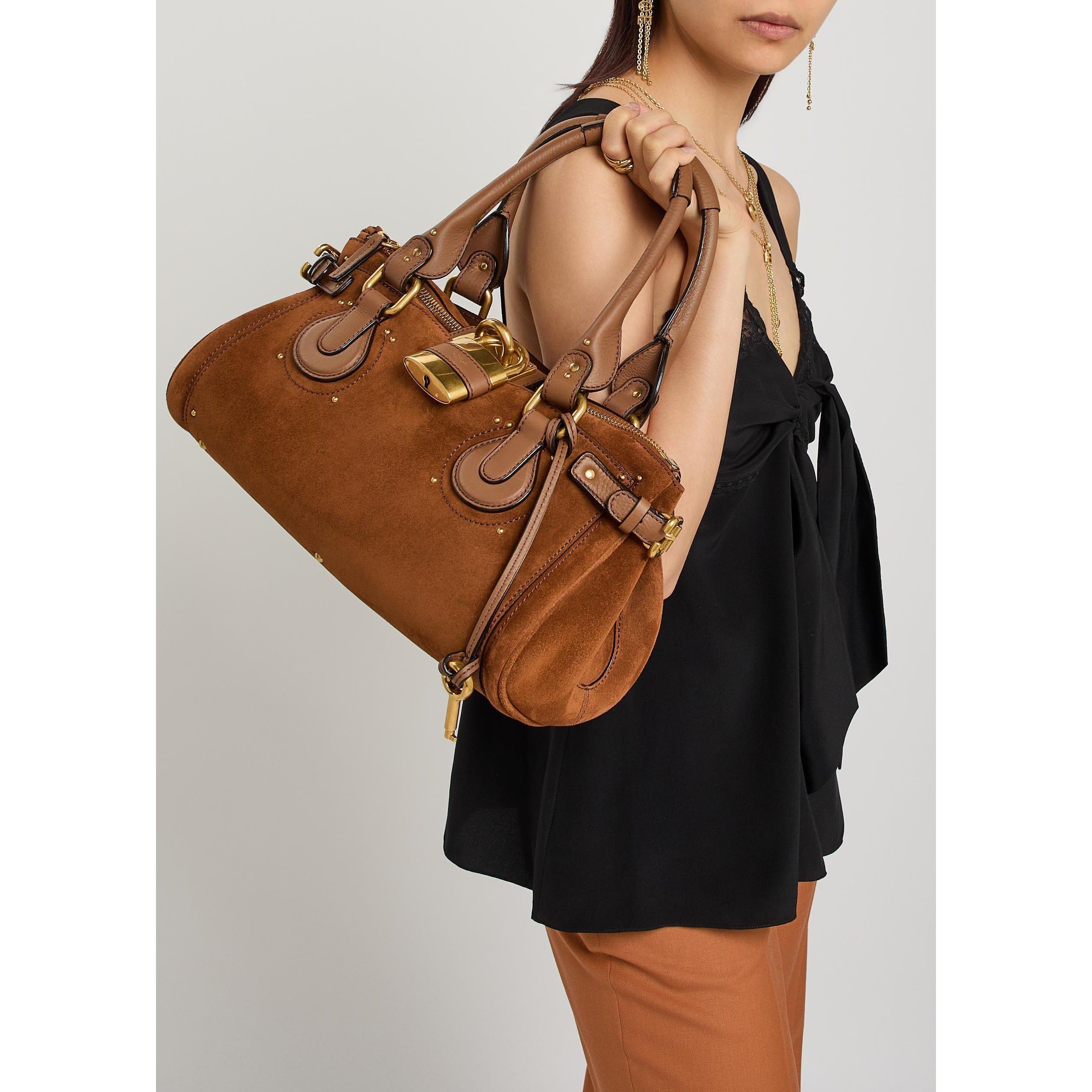 TERRACOTTA - Chloe - Paddington Suede E/W Bag - 6