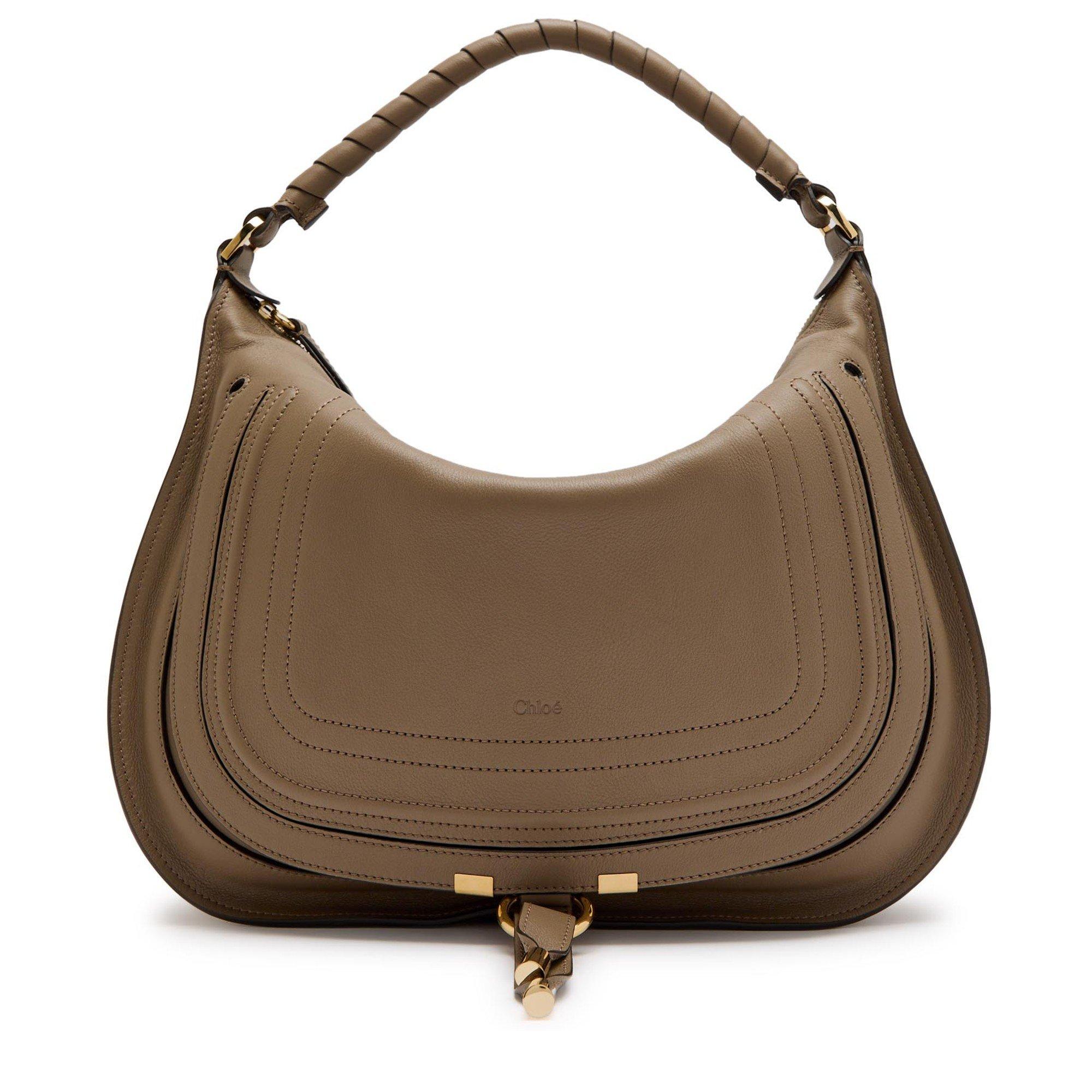 TAUPE - Chloe - Marcie Smooth Shoulder Bag