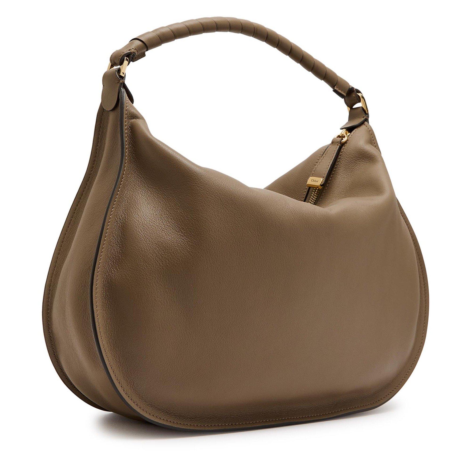 TAUPE - Chloe - Marcie Smooth Shoulder Bag - 2