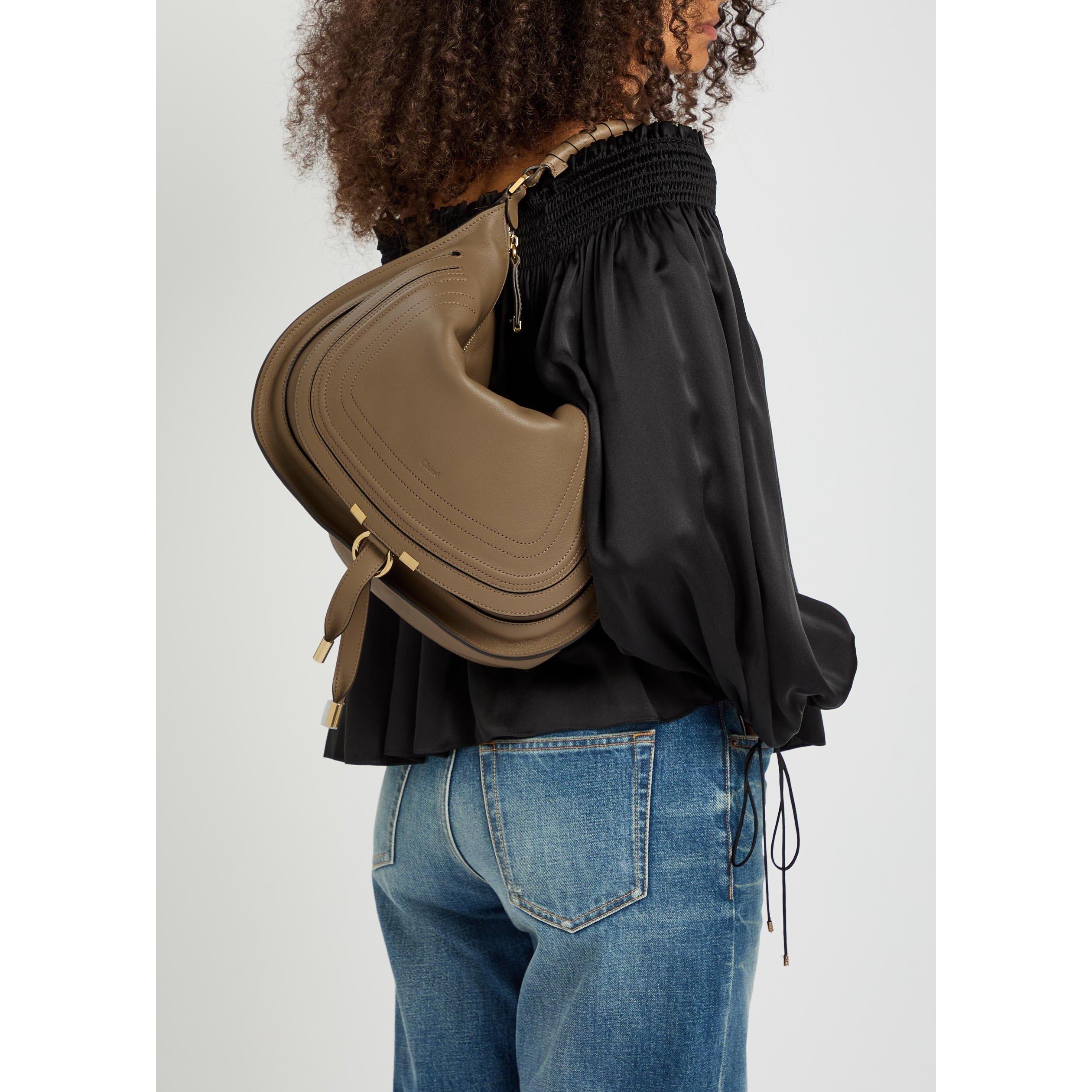 TAUPE - Chloe - Marcie Smooth Shoulder Bag - 3