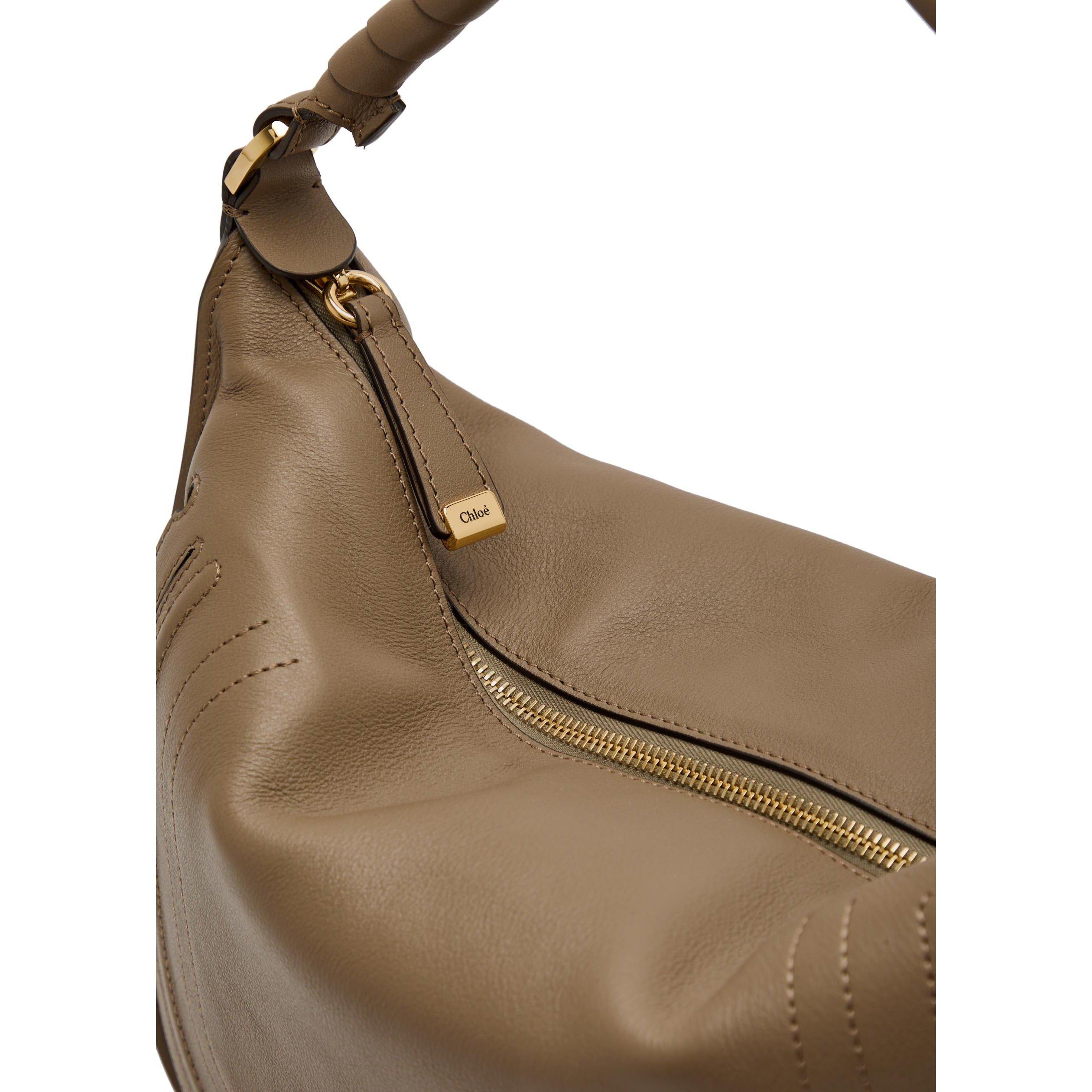 TAUPE - Chloe - Marcie Smooth Shoulder Bag - 4
