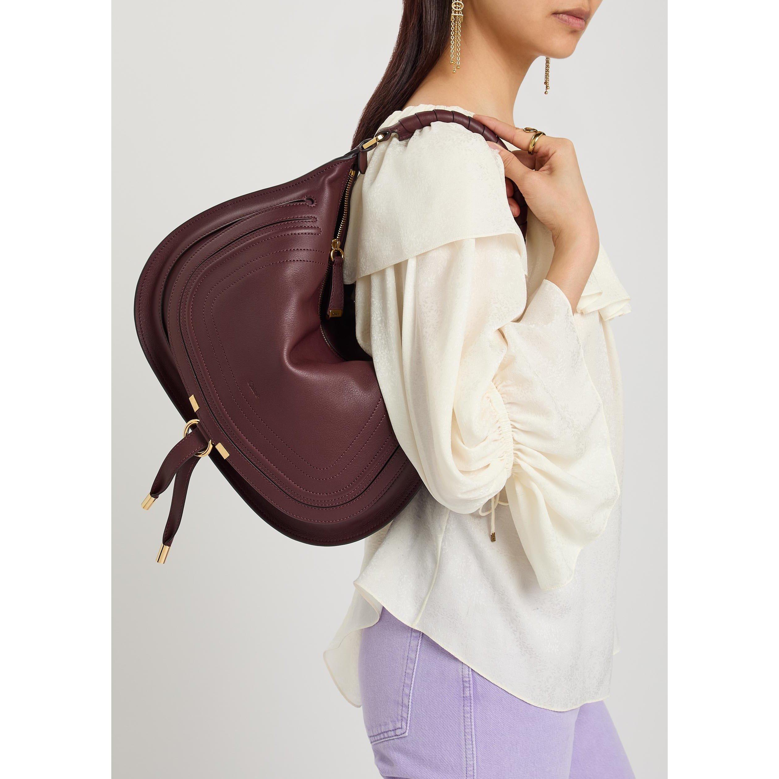 DARK PURPLE - Chloe - Marcie Smooth Shoulder Bag - 3