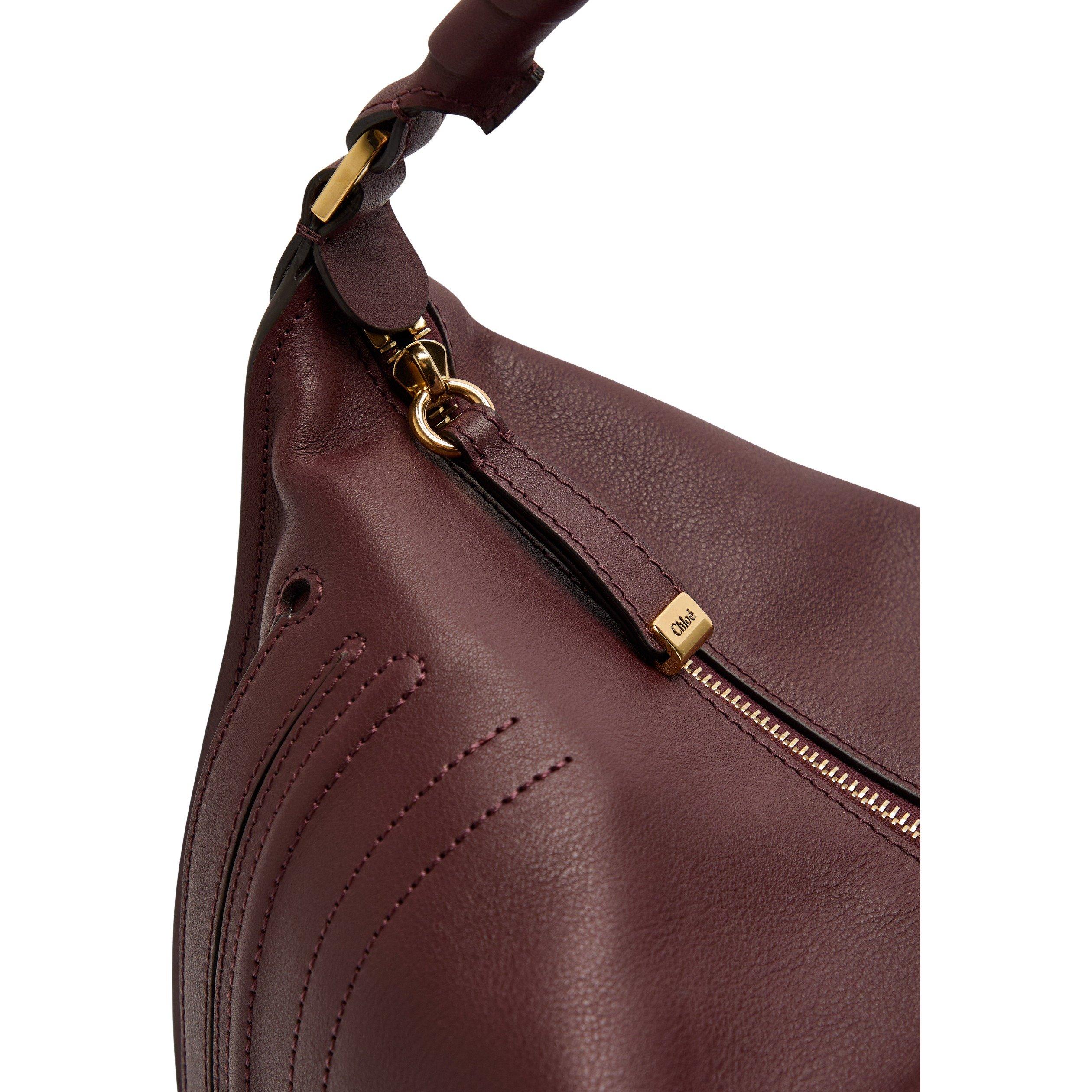 DARK PURPLE - Chloe - Marcie Smooth Shoulder Bag - 4