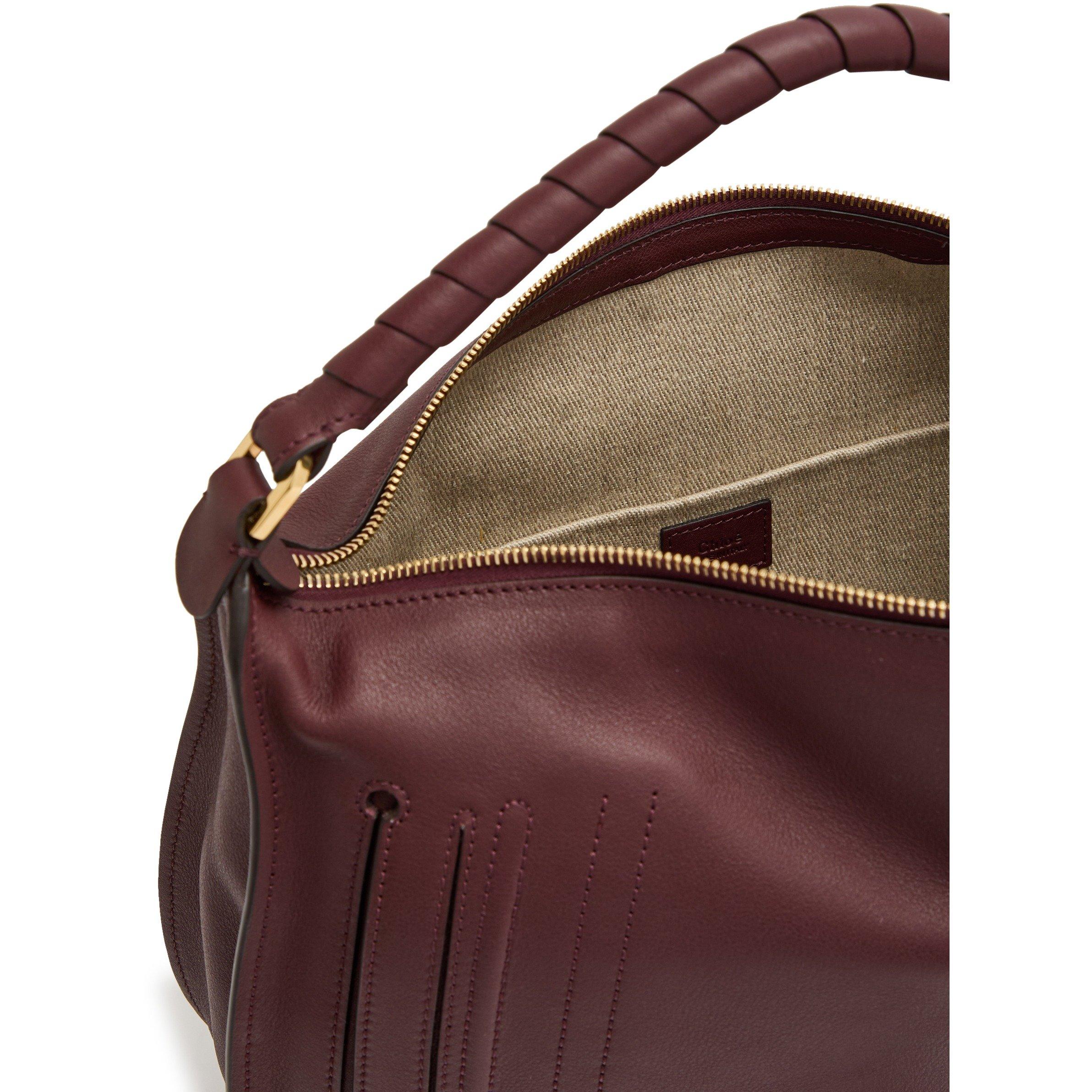 DARK PURPLE - Chloe - Marcie Smooth Shoulder Bag - 5