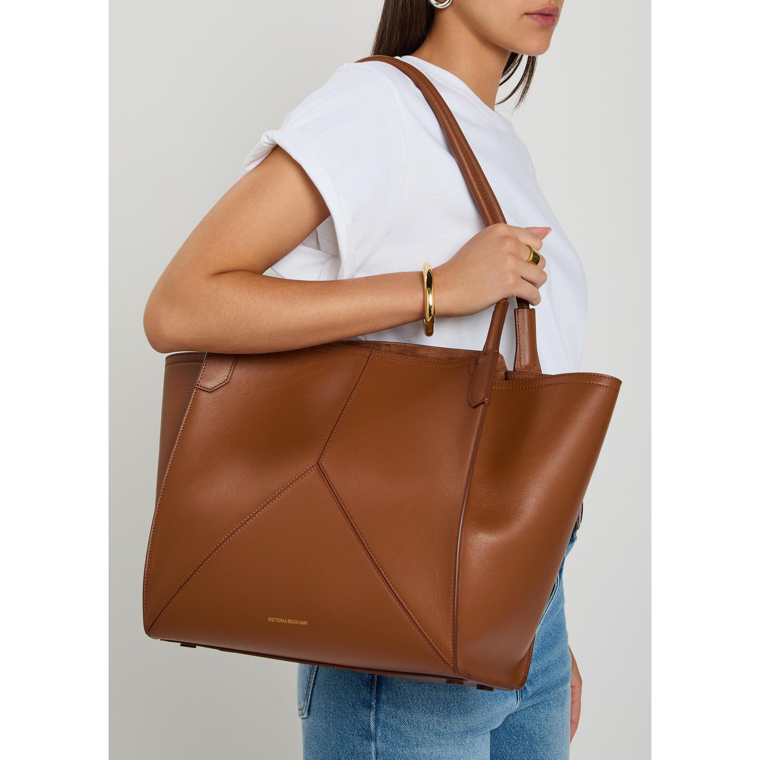 TAN - Victoria Beckham - Women's Victoria Leather Tote Bag - 3
