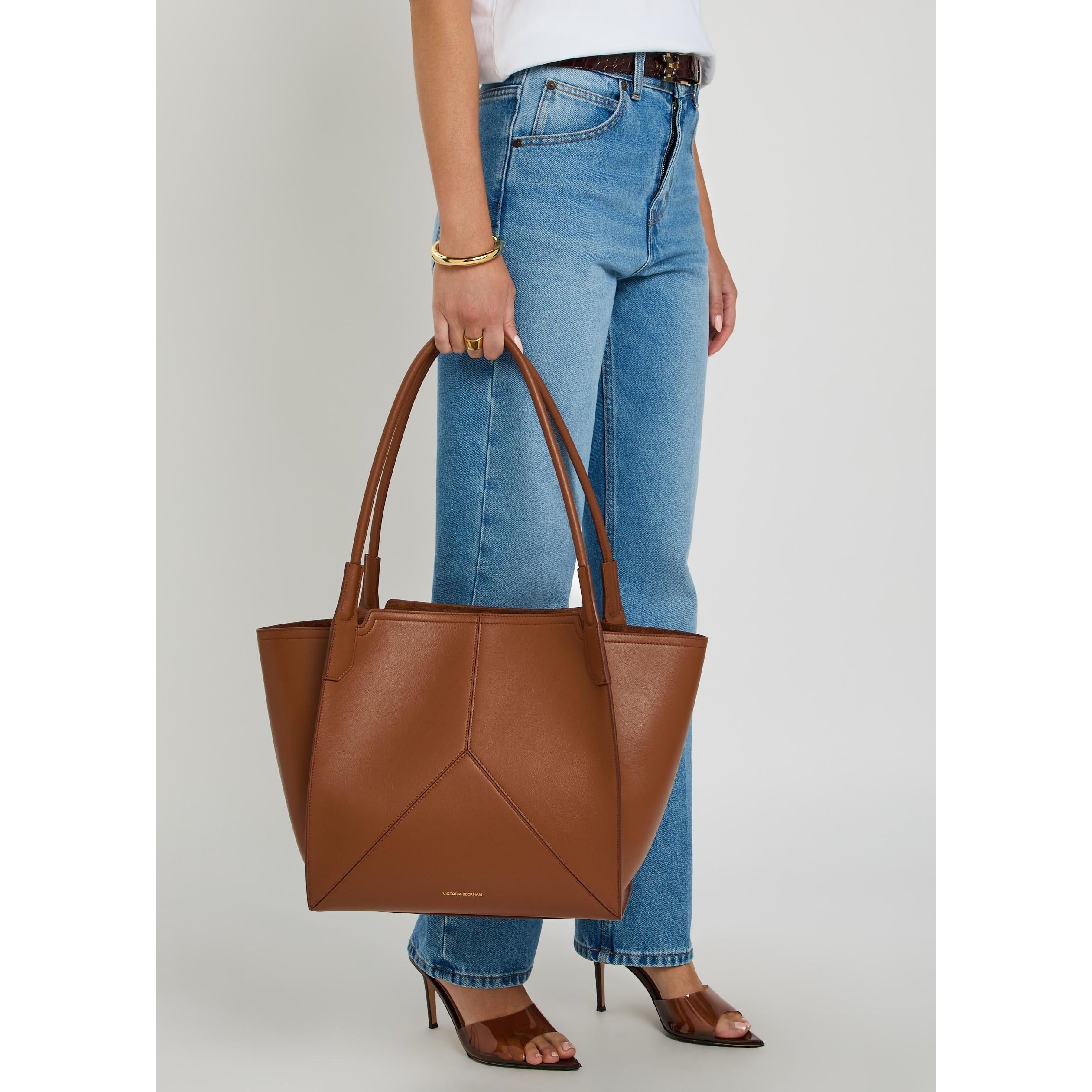 TAN - Victoria Beckham - Women's Victoria Leather Tote Bag - 6