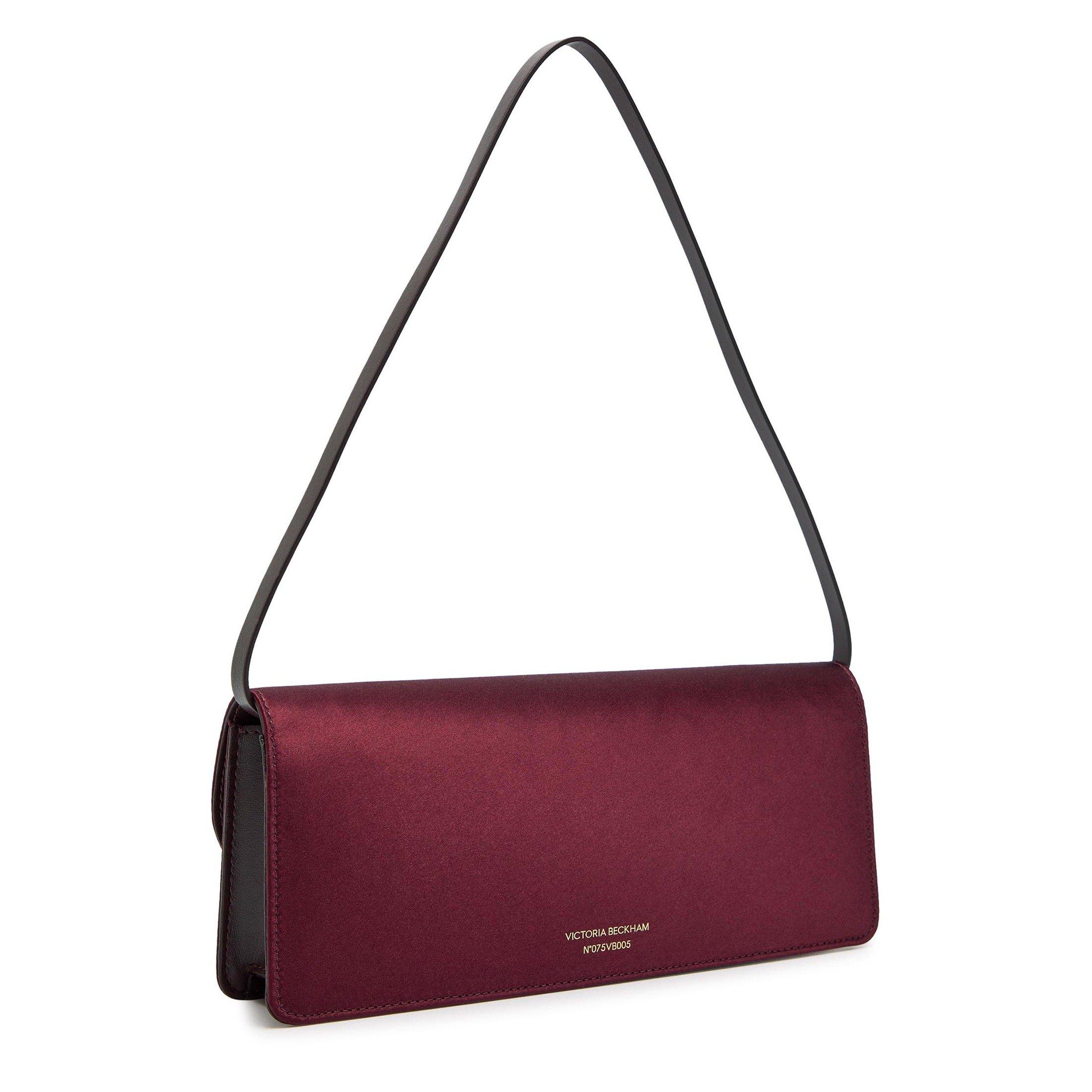 BURGUNDY - Victoria Beckham - DORIAN EAST-WEST CLUTCH SATIN - 2