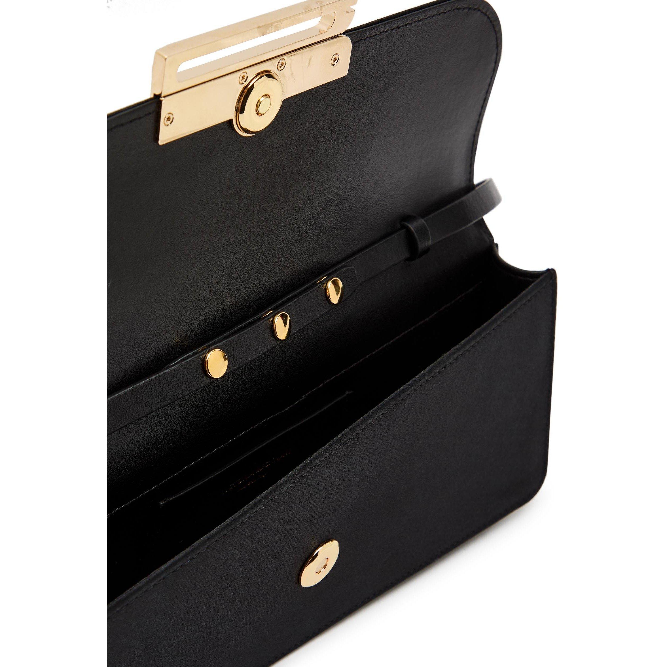 BLACK - Victoria Beckham - DORIAN EAST-WEST CLUTCH SATIN - 5