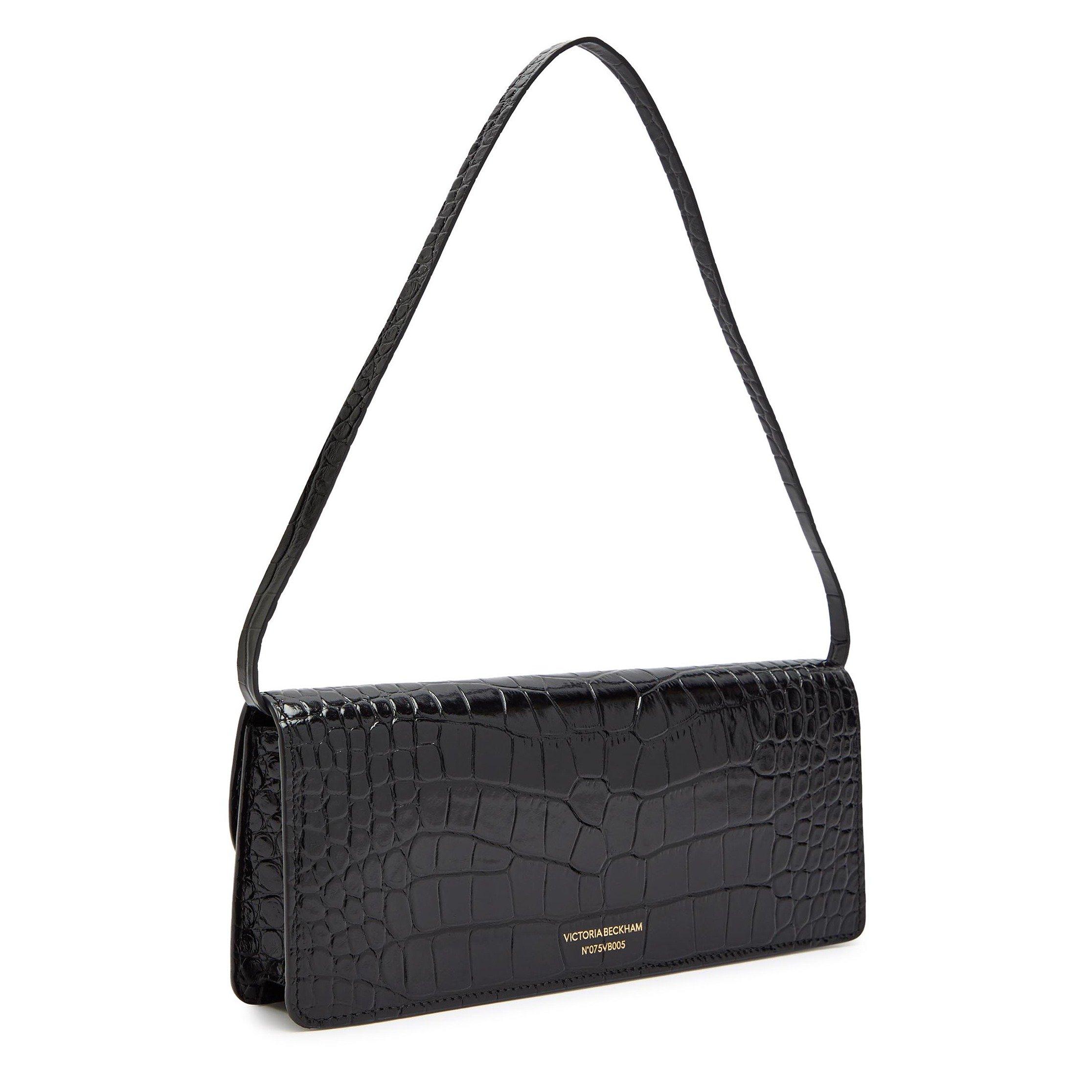 BLACK - Victoria Beckham - DORIAN EAST-WEST CLUTCH CROC E - 2