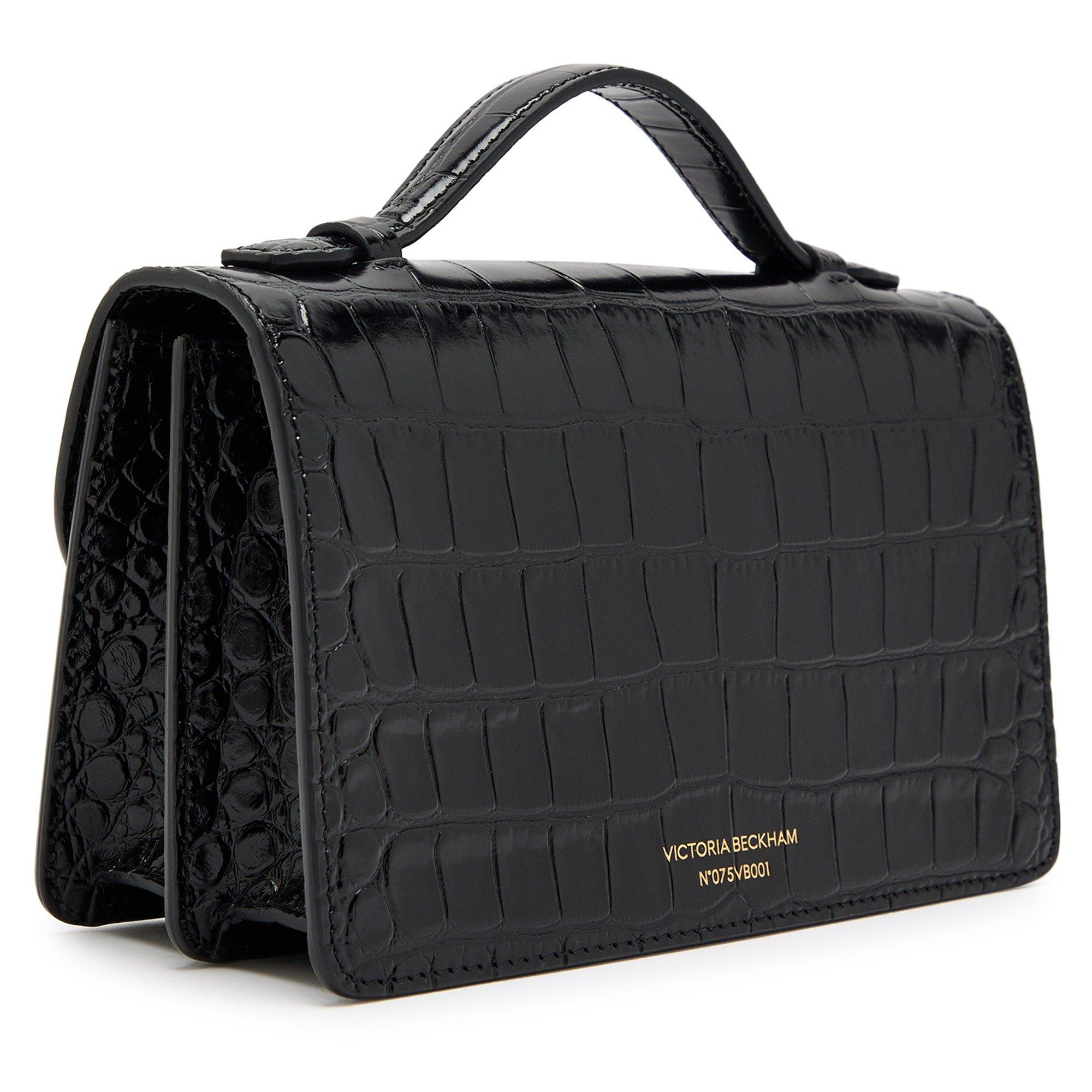 BLACK - Victoria Beckham - Women's Dorian Small Leather Top Handle Bag - 2